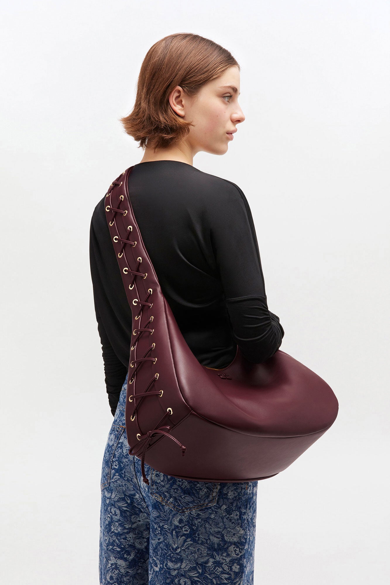 GANNI Bag Hobo medium laces