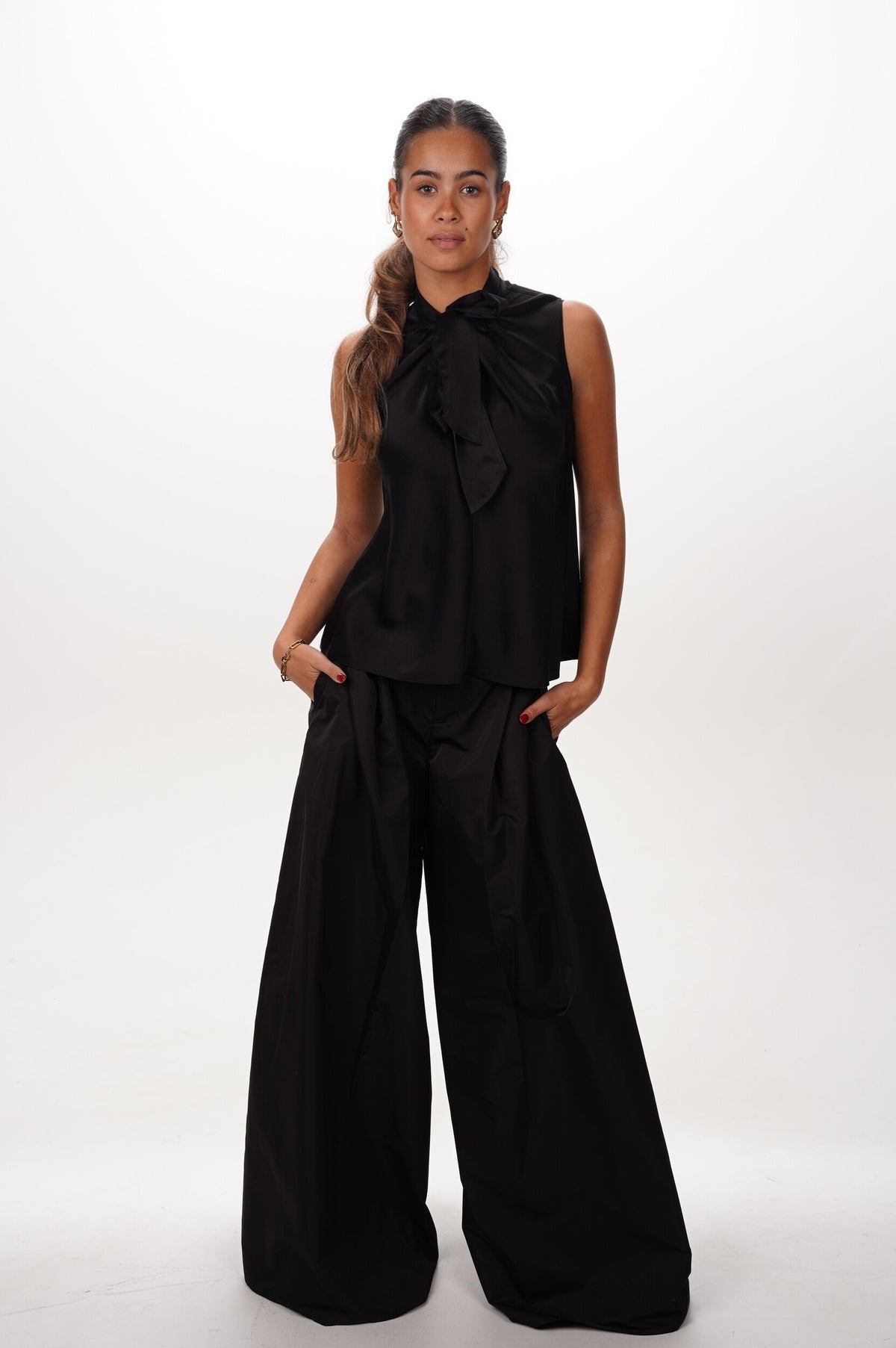 FORTE FORTE Top Silk satin lavallisre