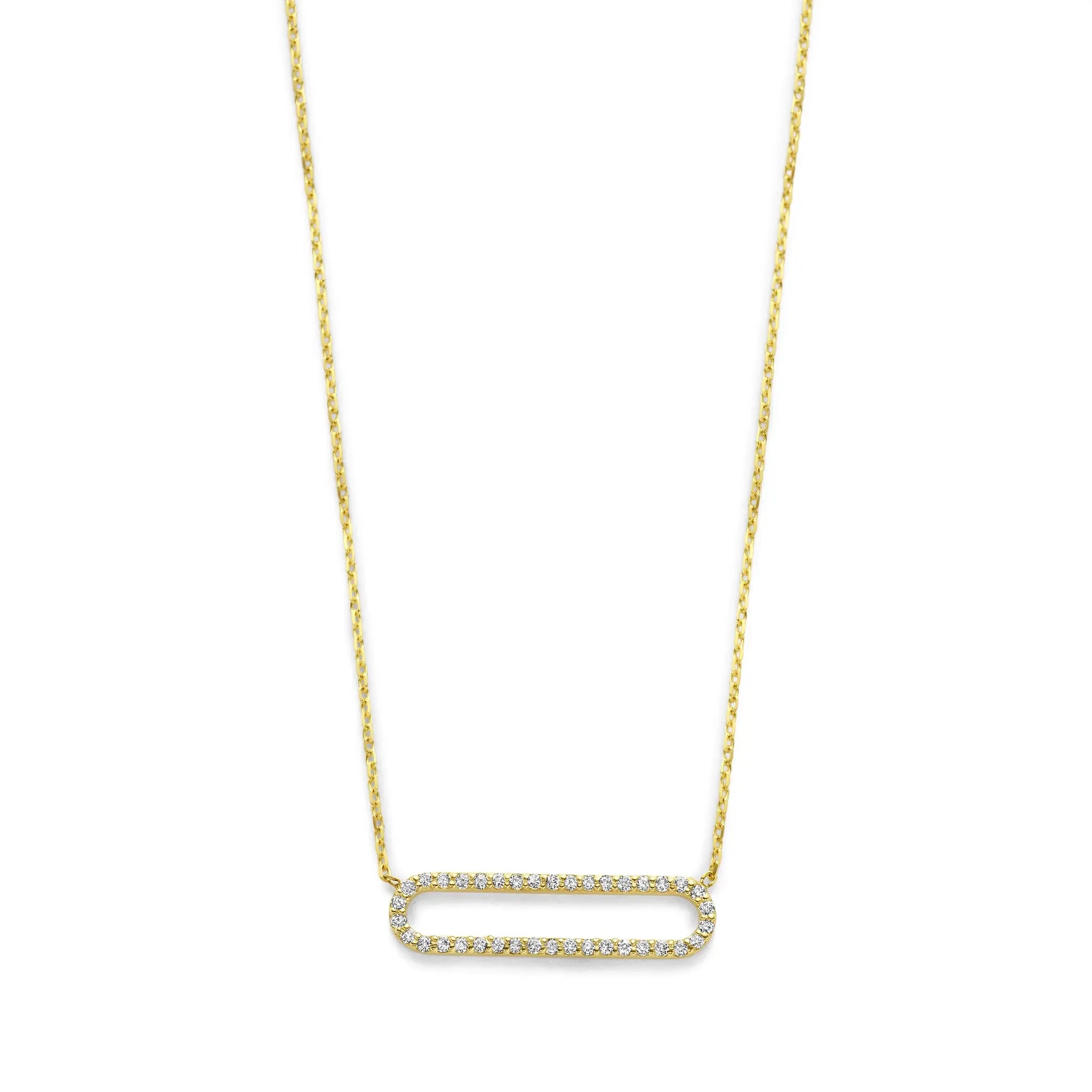 JUST FRANKY Jewelry Link Diamond Necklace