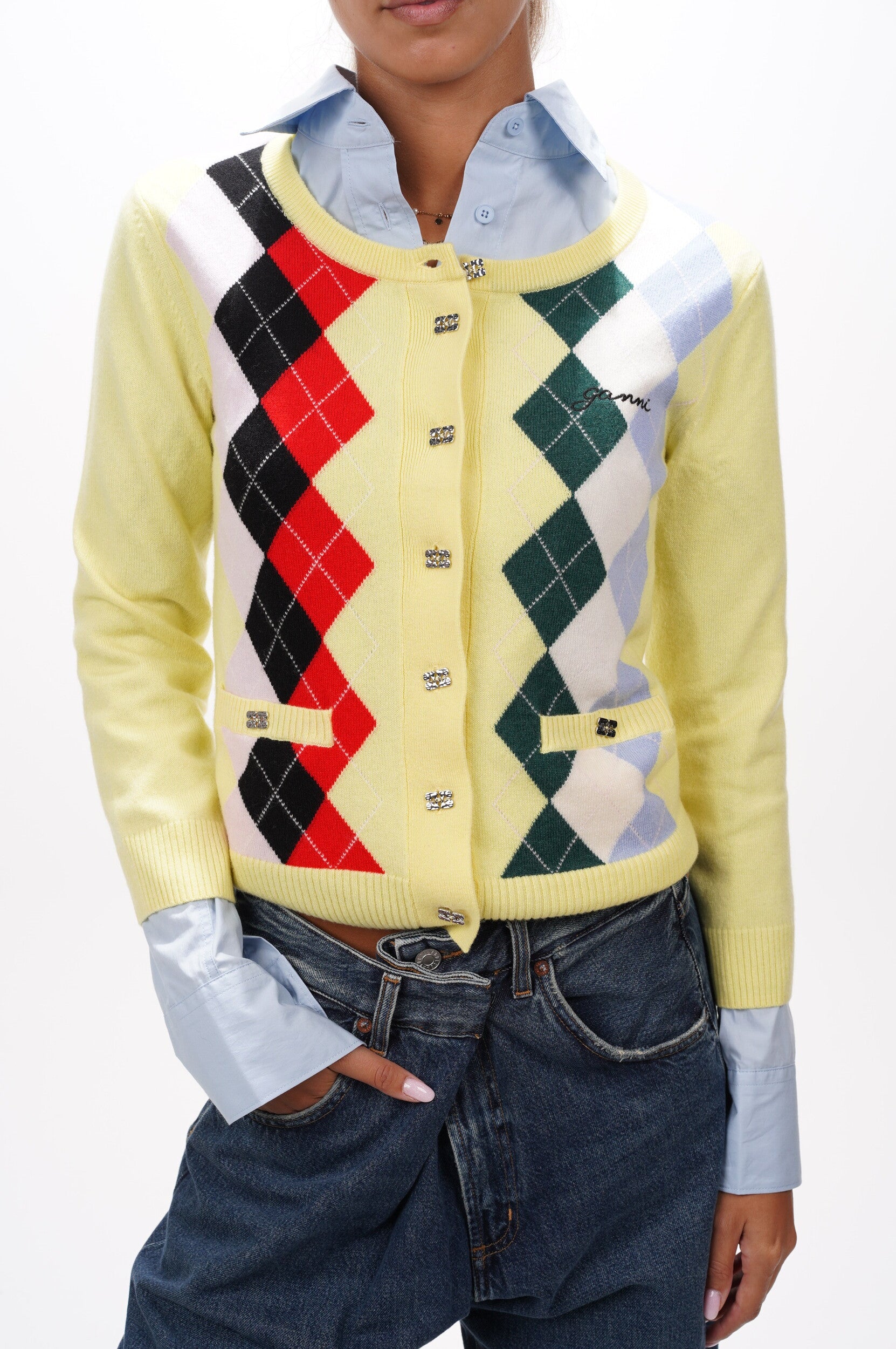 GANNI Cardigan Cashmere wool mix