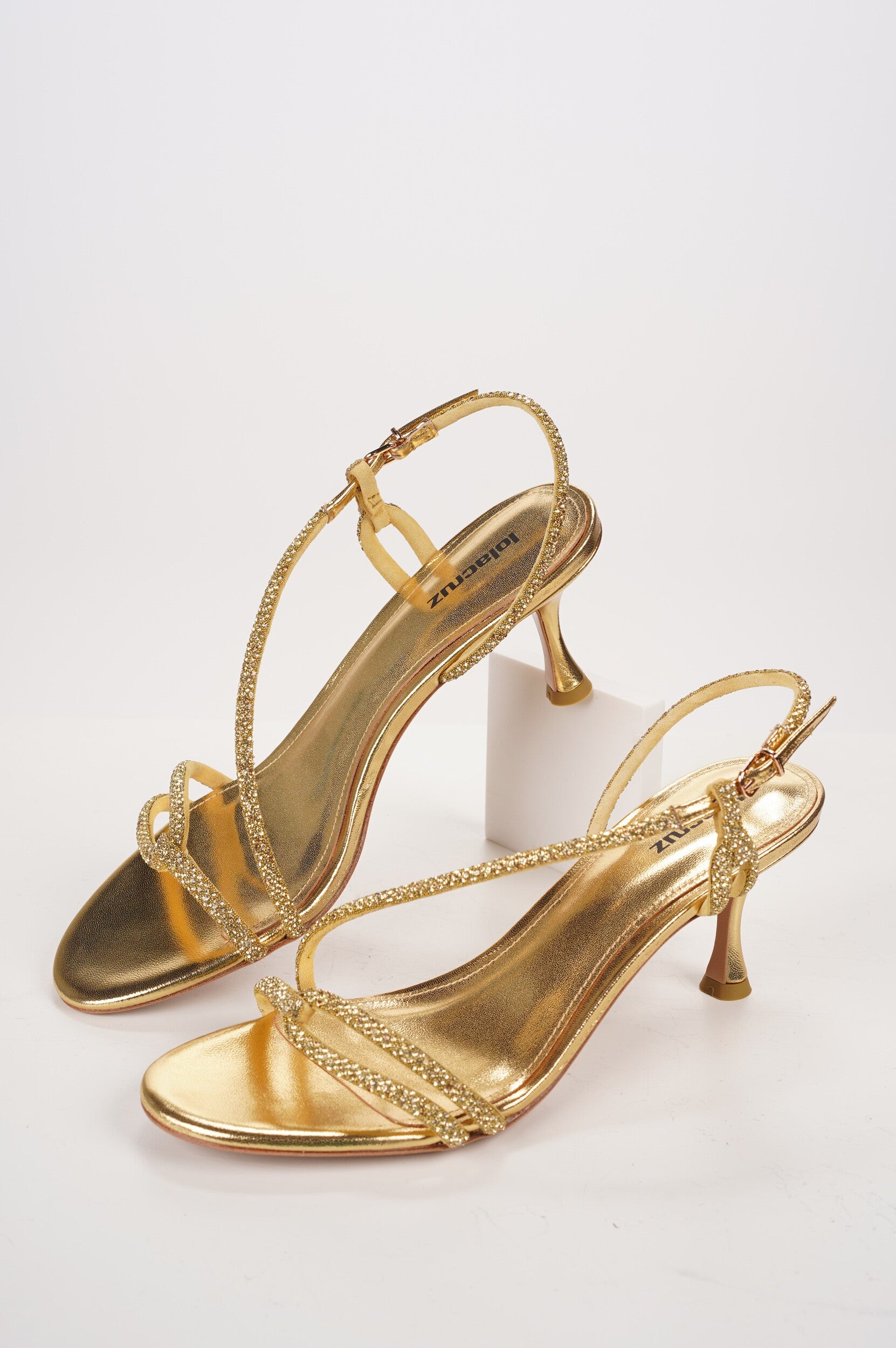 LOLA CRUZ Sandals 271Z19BK GOLD