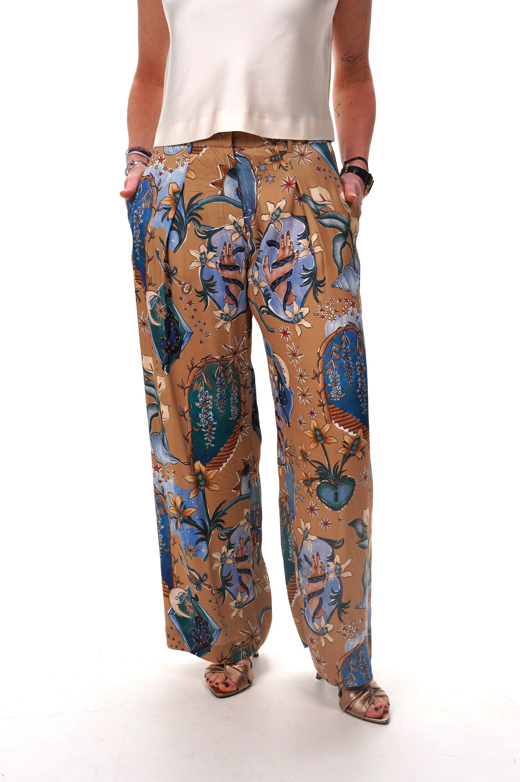 FARM RIO Trousers Mystical sand