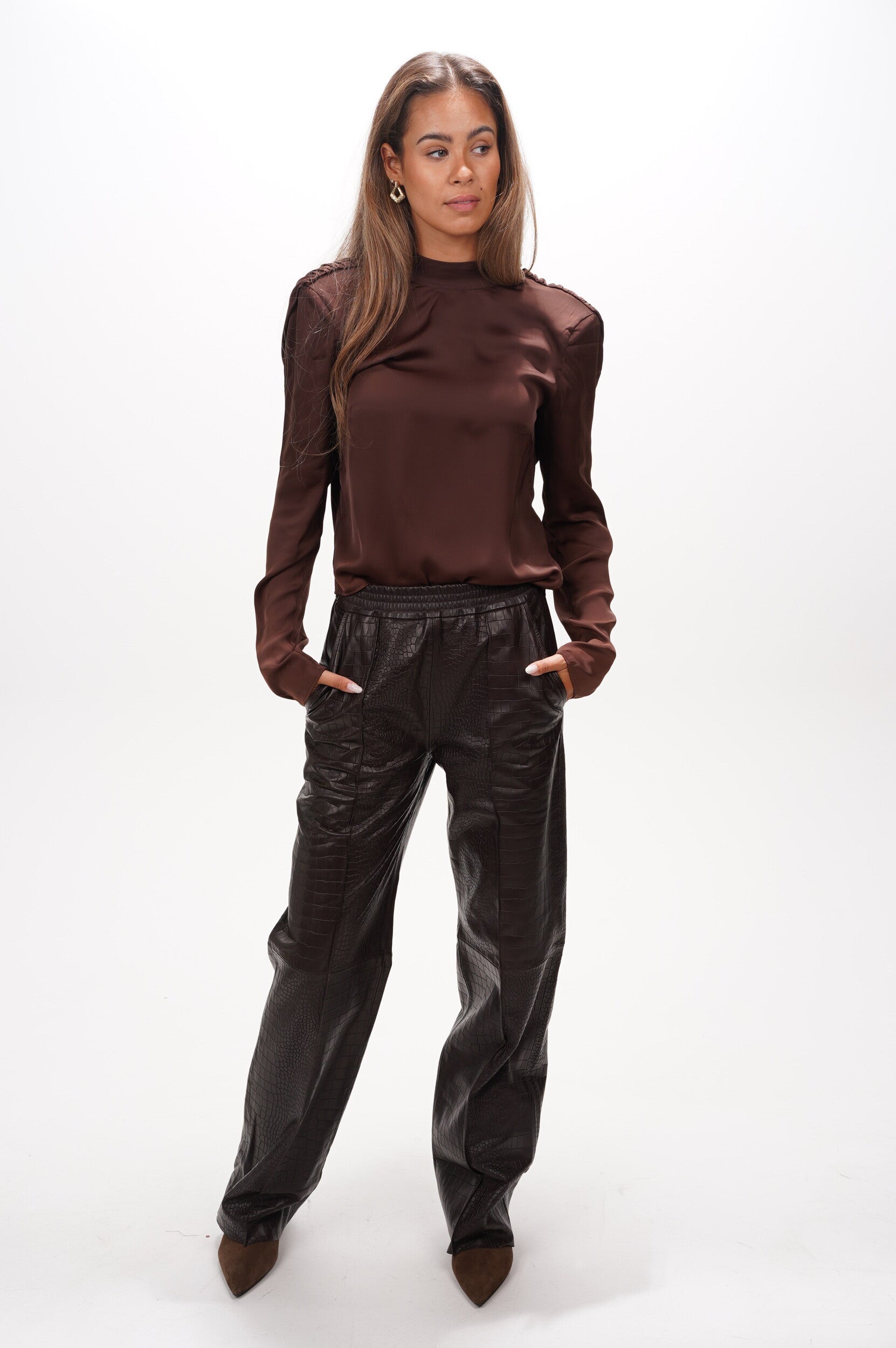 ROTATE Top Satin drapey back