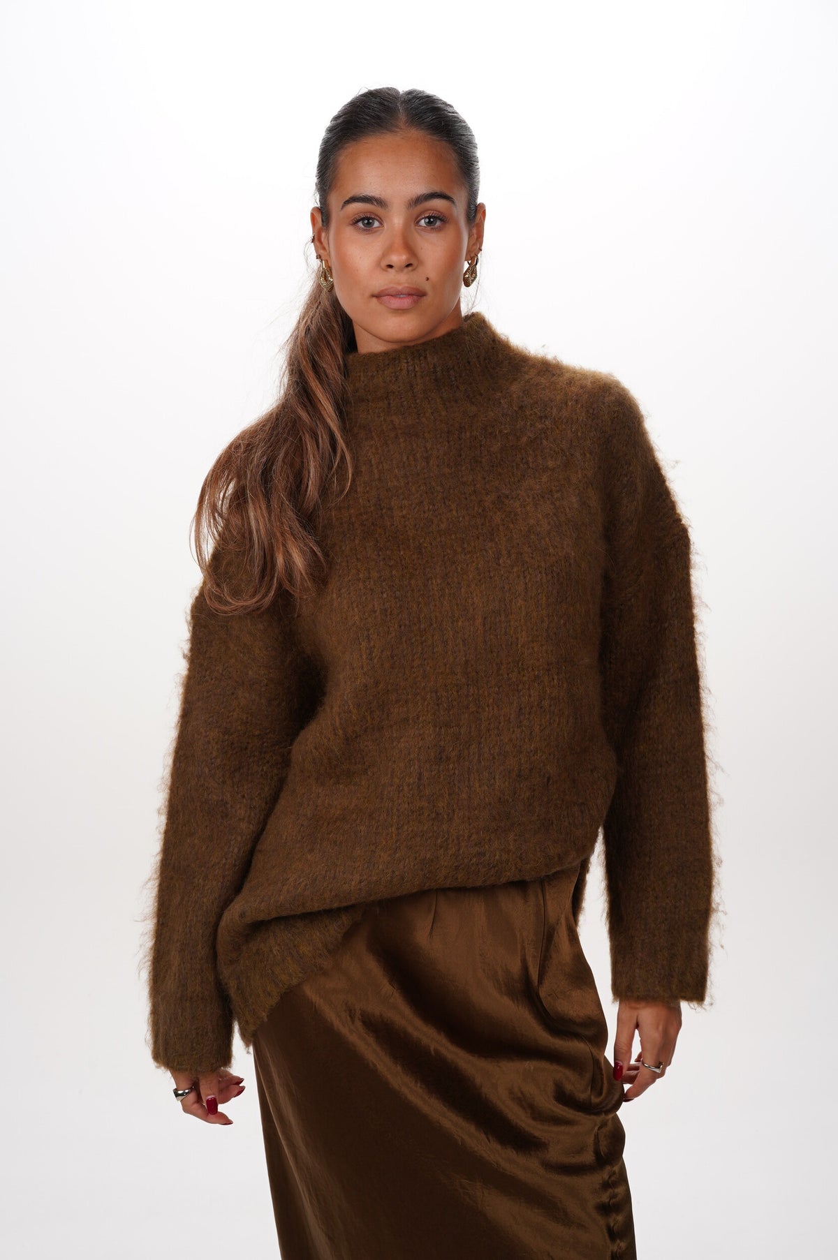 VINCE Pull OVERSIZED BRUSHED MOCK NK