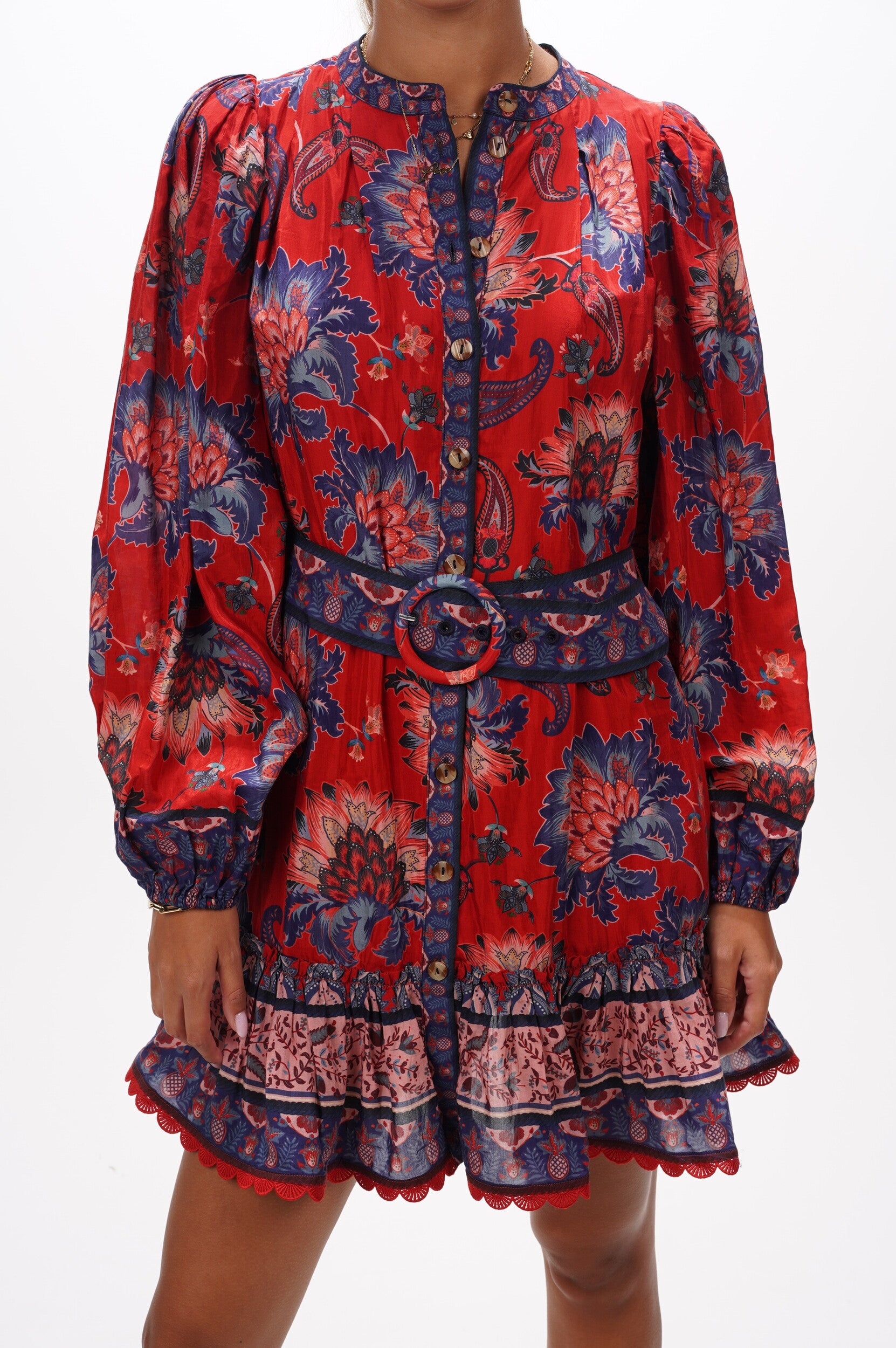 FARM RIO Dress Luang red mini