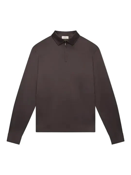 VALENZA Polo PoloZip L/S Asphalt