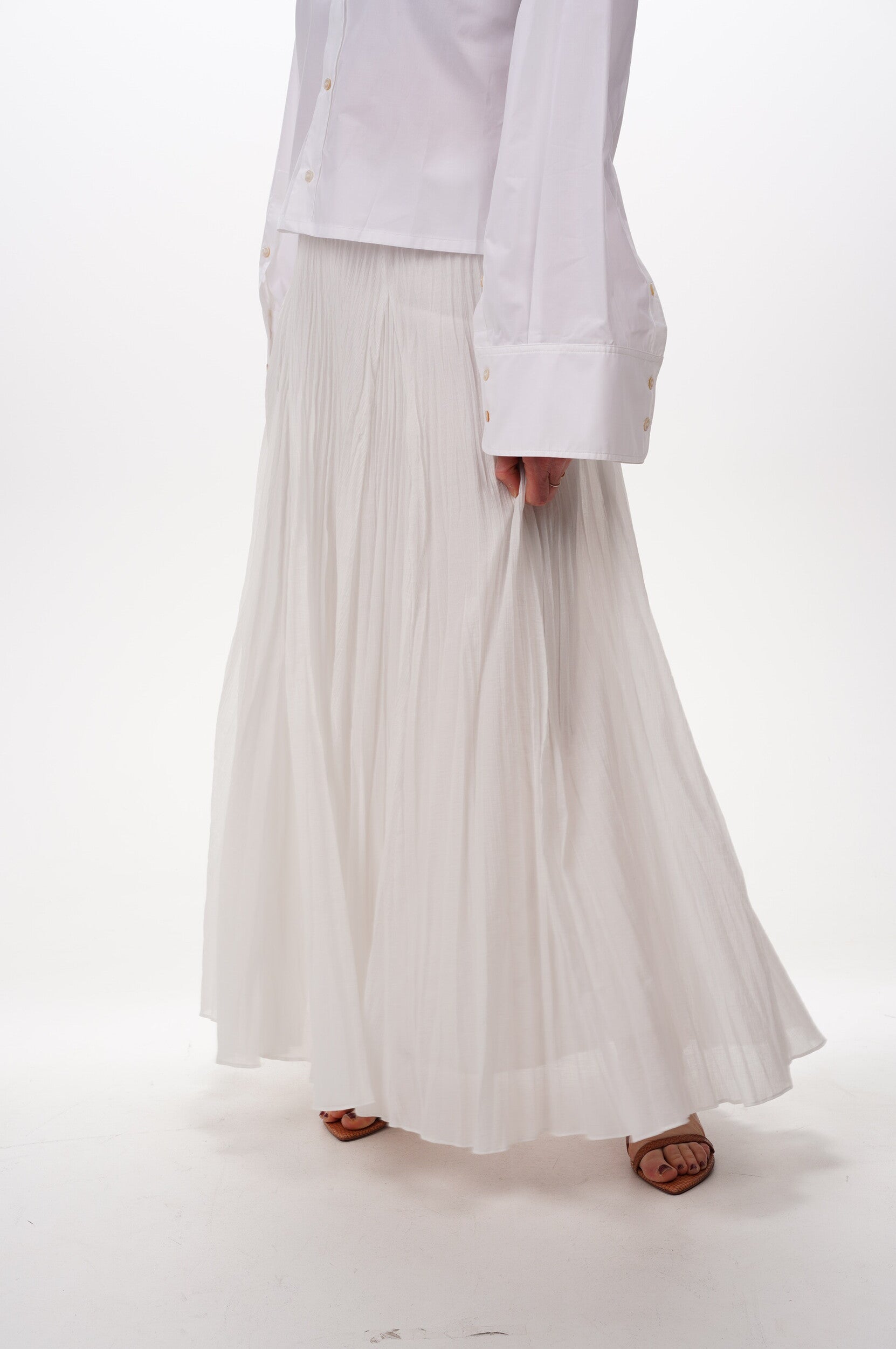 VINCE Skirt Crinkled maxi