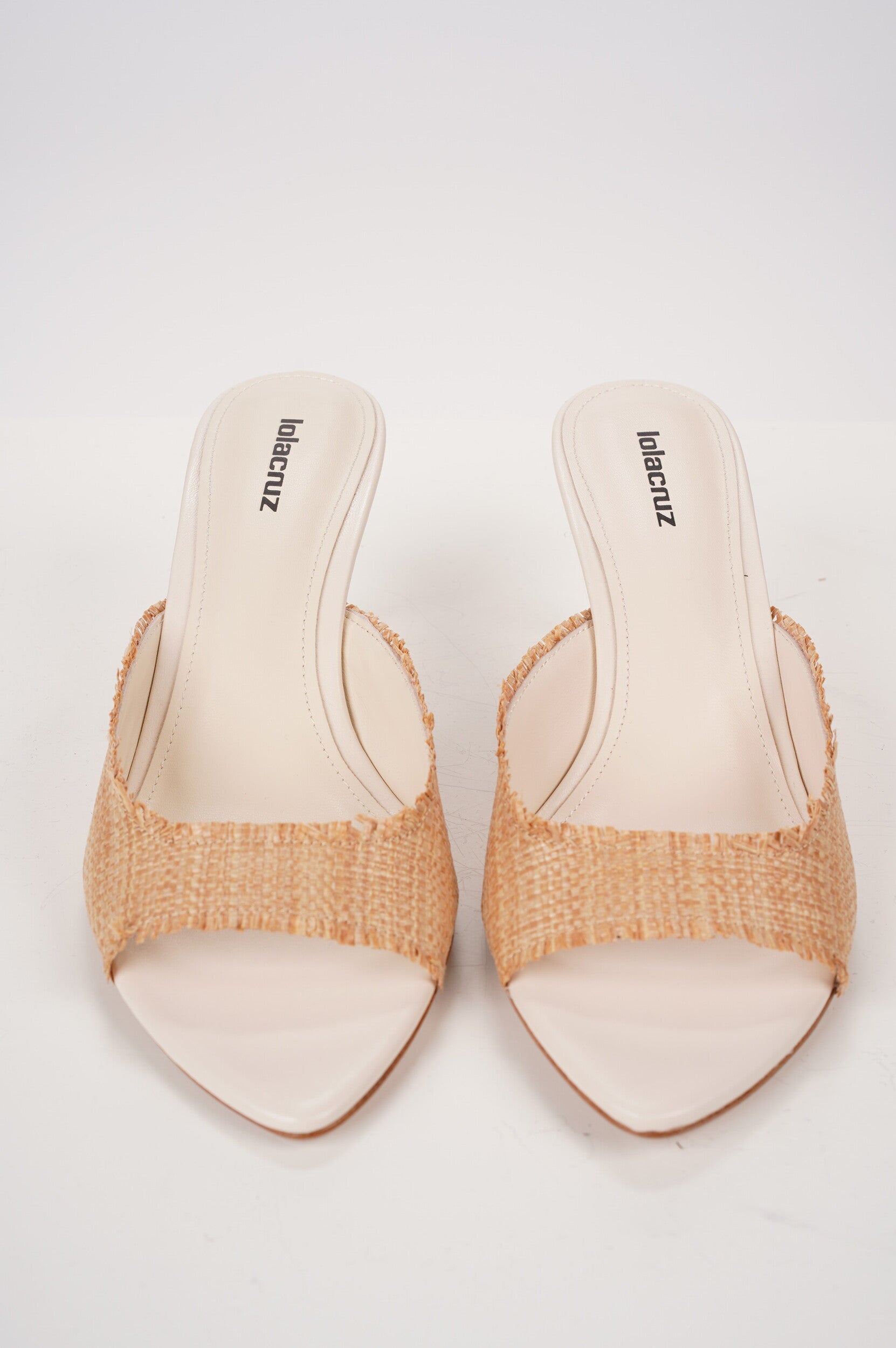 LOLA CRUZ Sandals 367Z69BK OFF WHITE