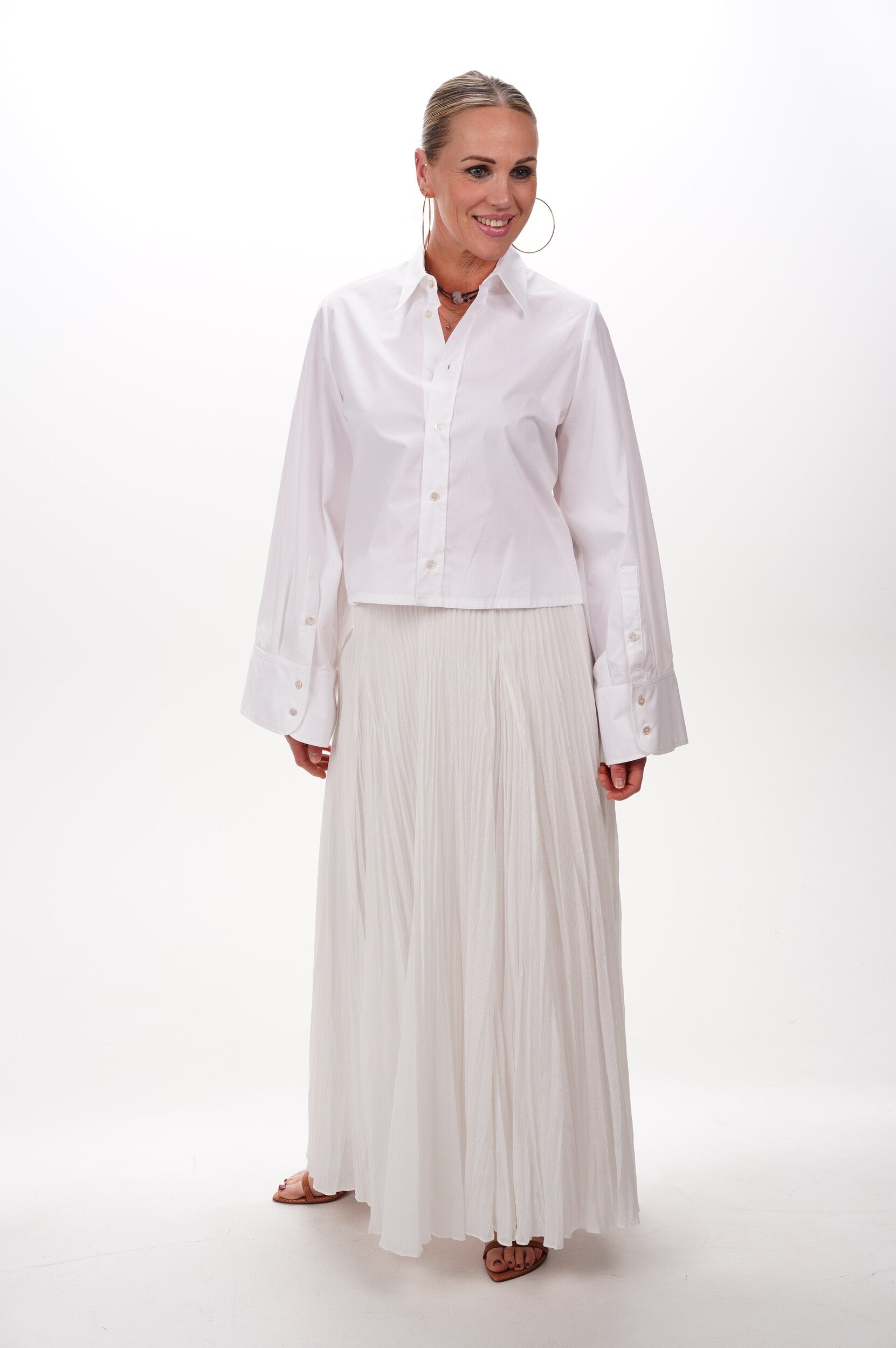 VINCE Skirt Crinkled maxi