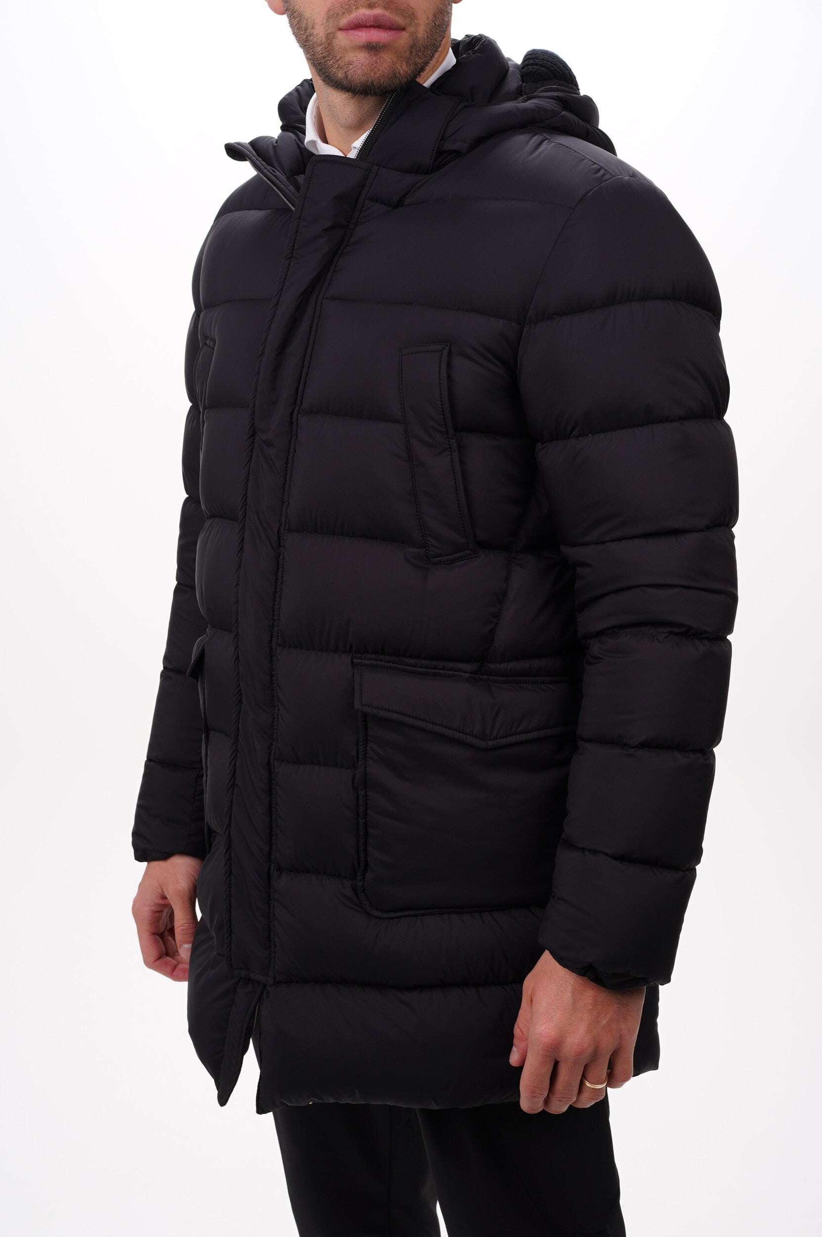 HERNO Coat Mens woven half coat