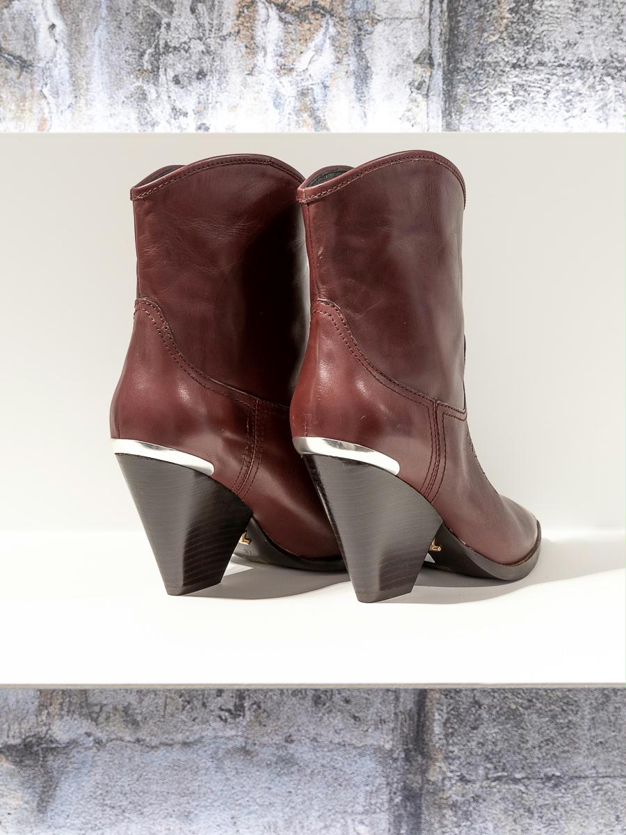 LOLA CRUZ Shoes GAMBEL BOOTIE BURGUNDI