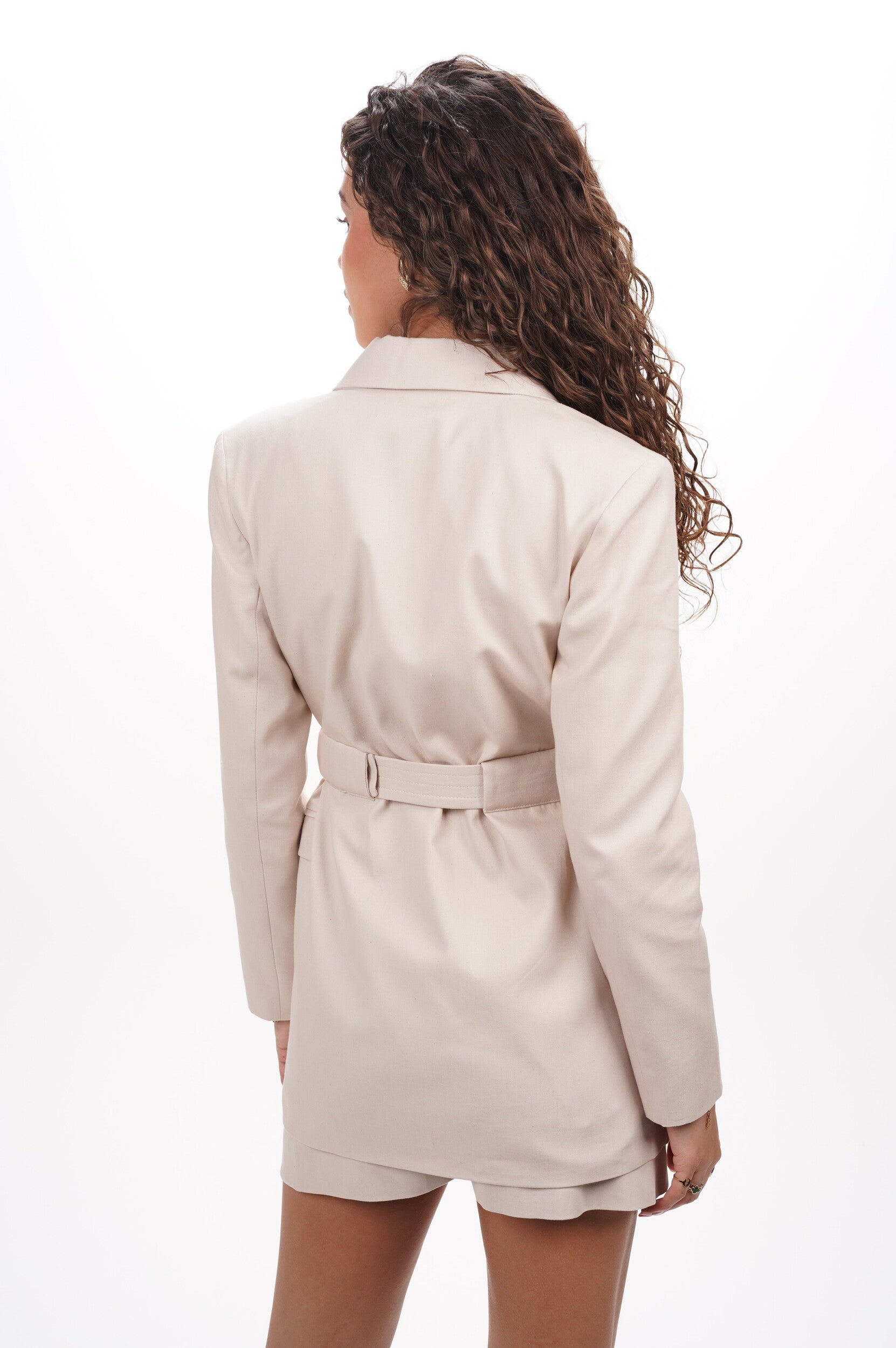 GANNI Ladies Blazer Cotton Melange Tailoring
