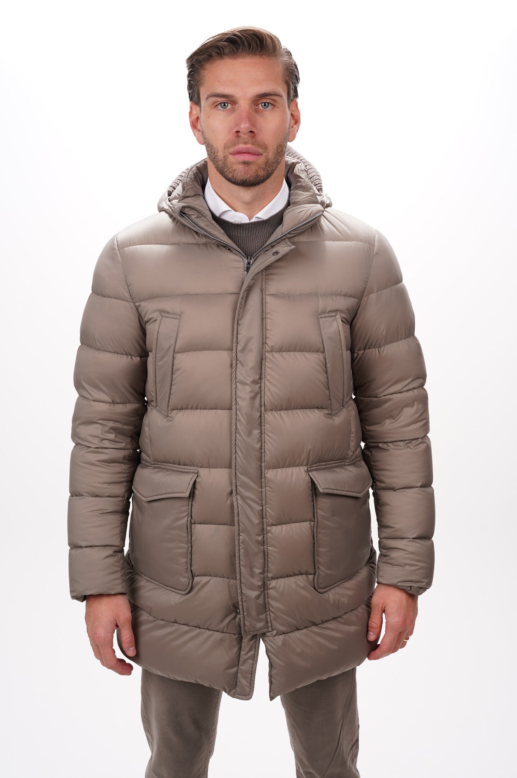 HERNO Coat Mens woven half coat