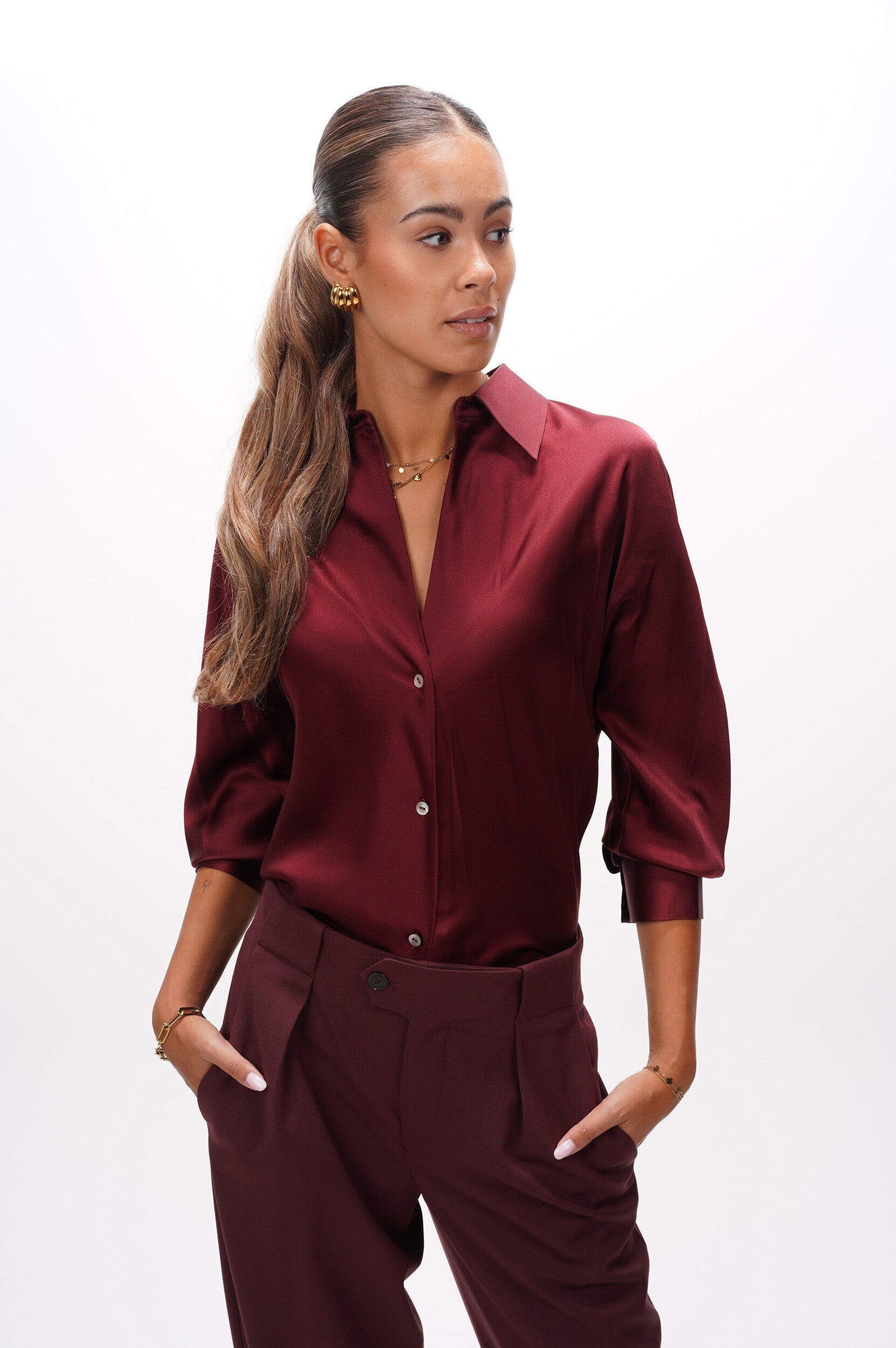 VINCE Blouse Bias L/S