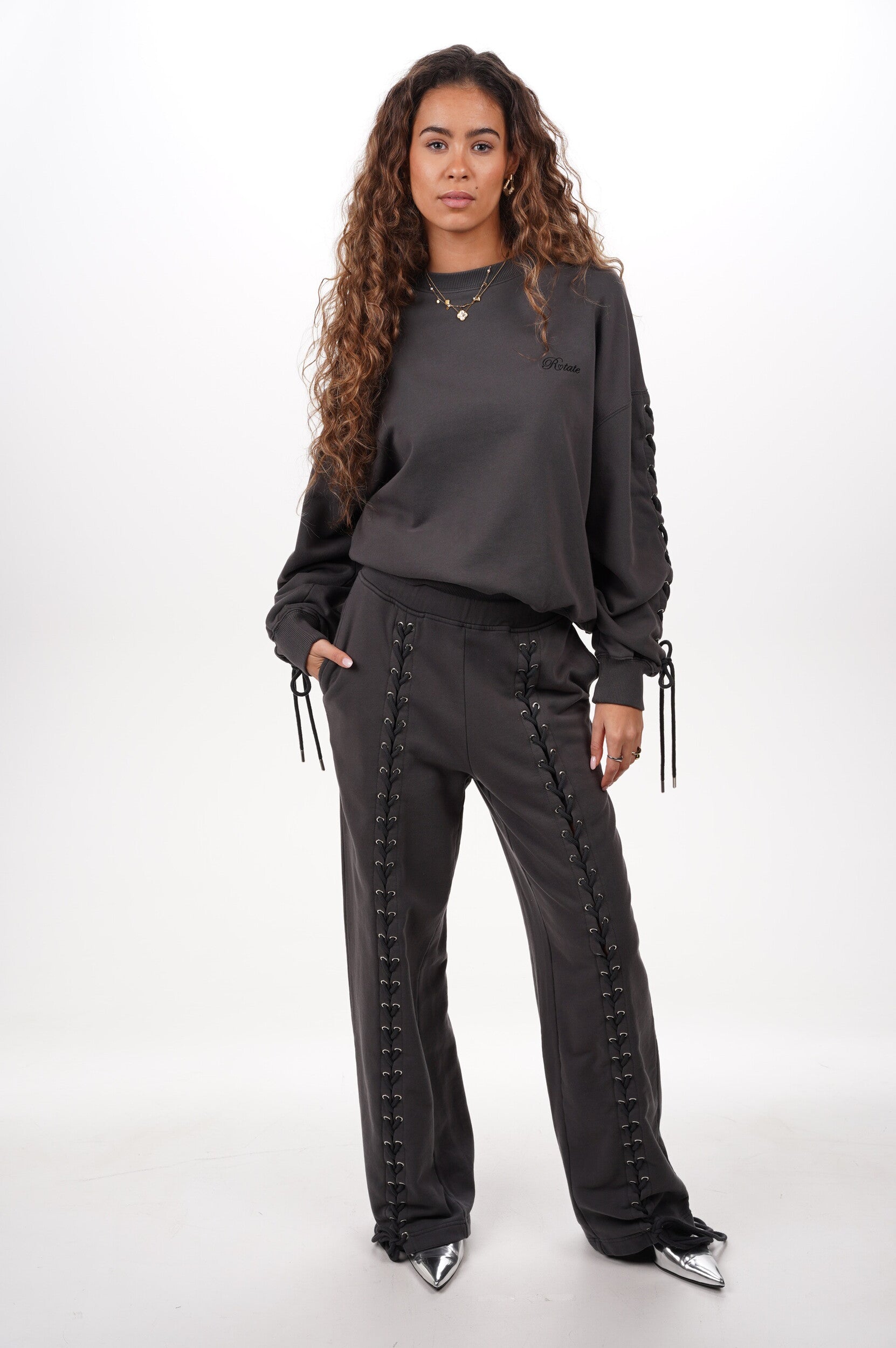ROTATE Pull Sui Lacing crewneck
