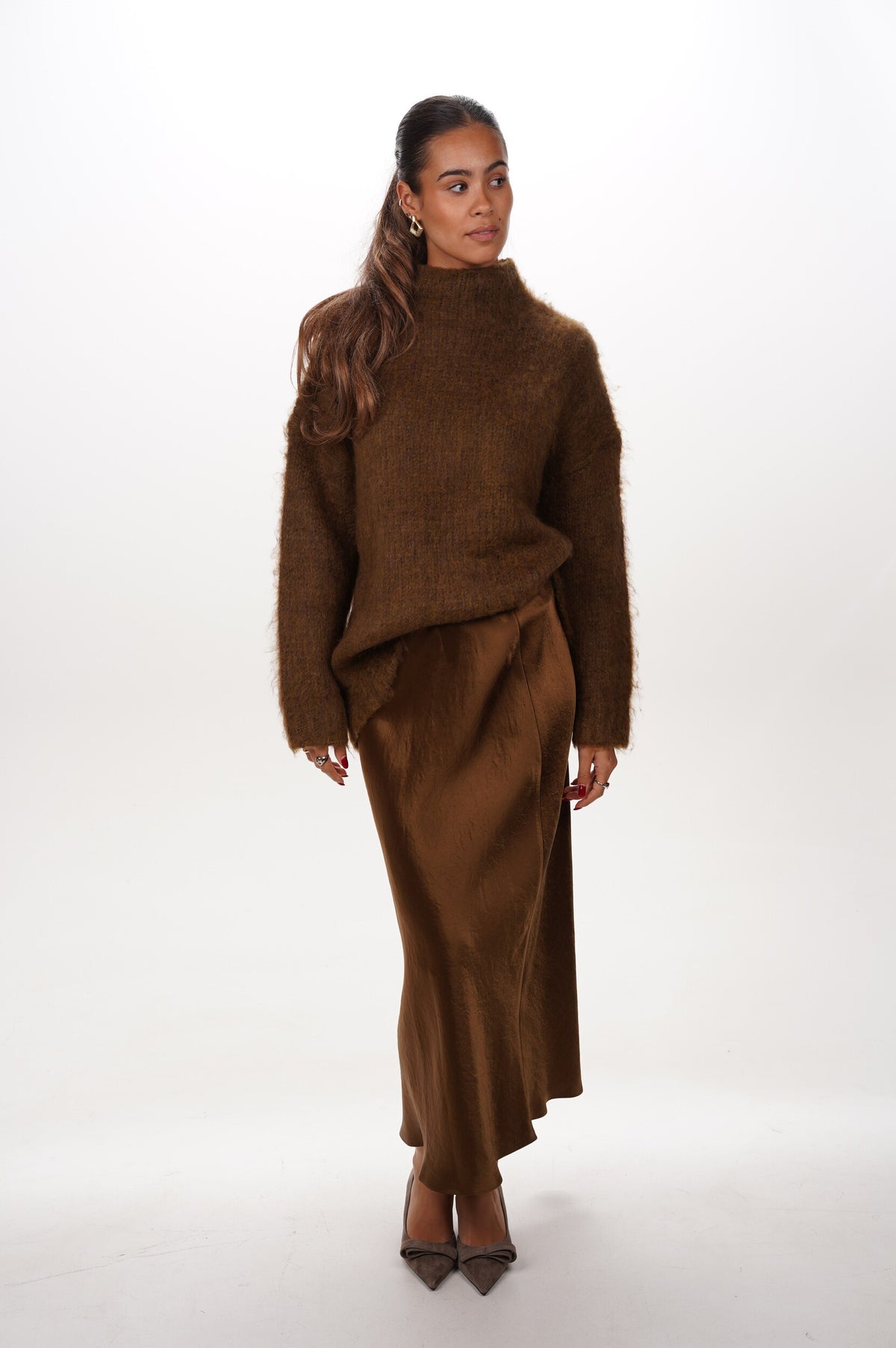 VINCE Pull OVERSIZED BRUSHED MOCK NK
