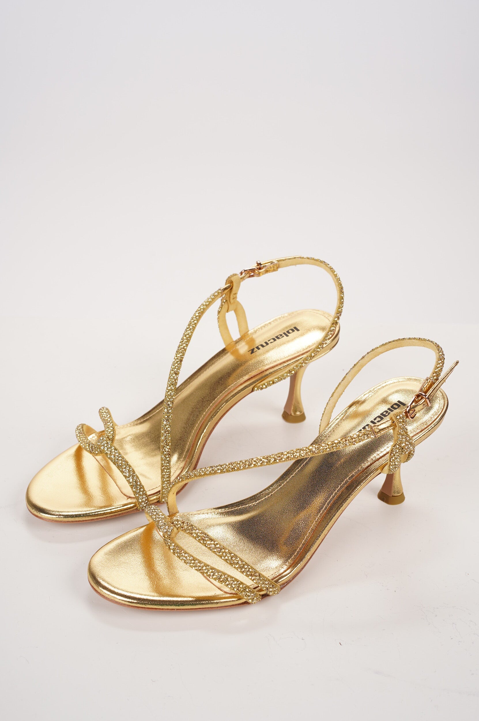 LOLA CRUZ Sandals 271Z19BK GOLD