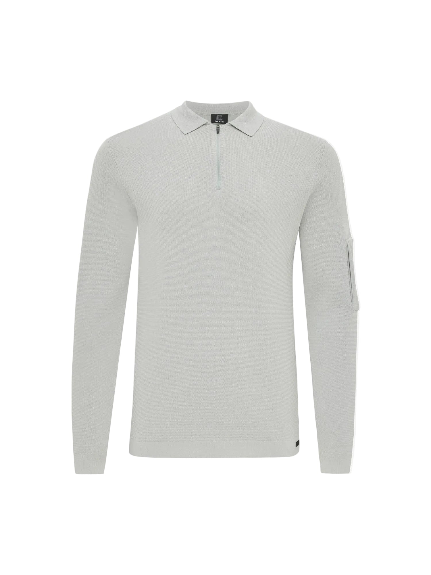 GENTI Polo Polo Zip LS LT Green