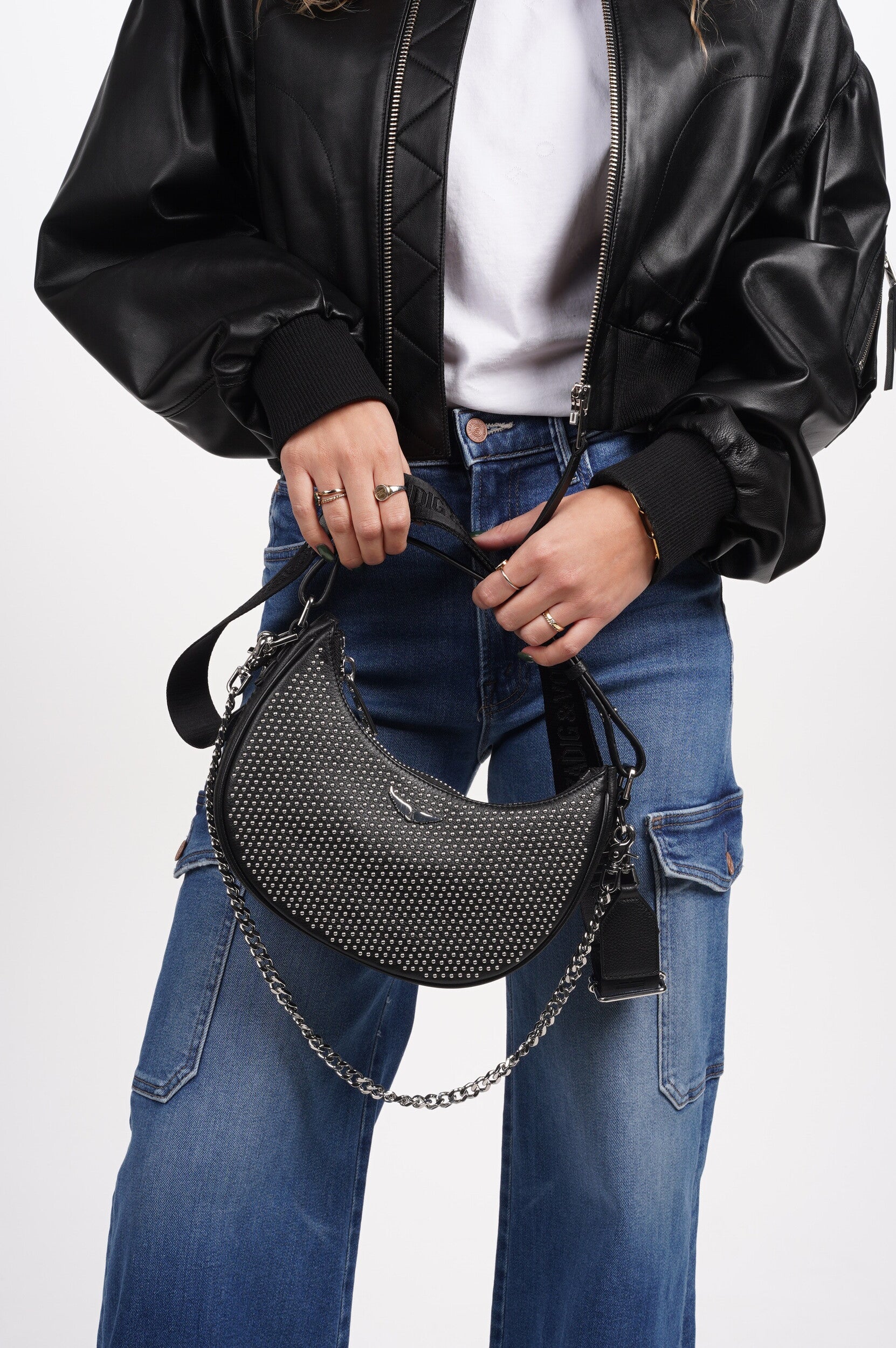 ZADIG & VOLTAIRE Bag Moonrock Plumetis