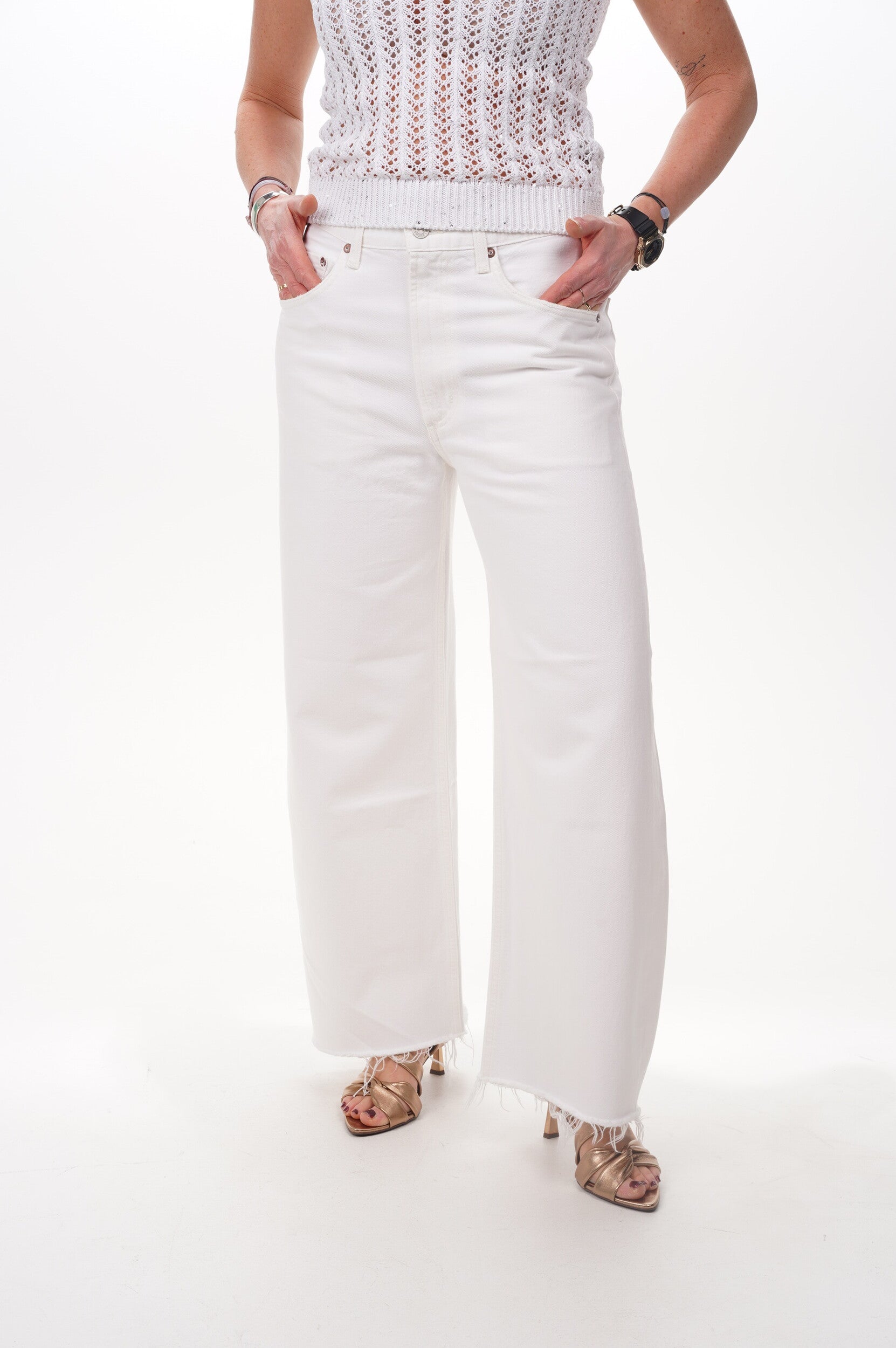 AGOLDE Jeans Low curve fray