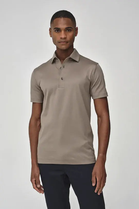 VALENZA Polo Supima Polo Lead Grey