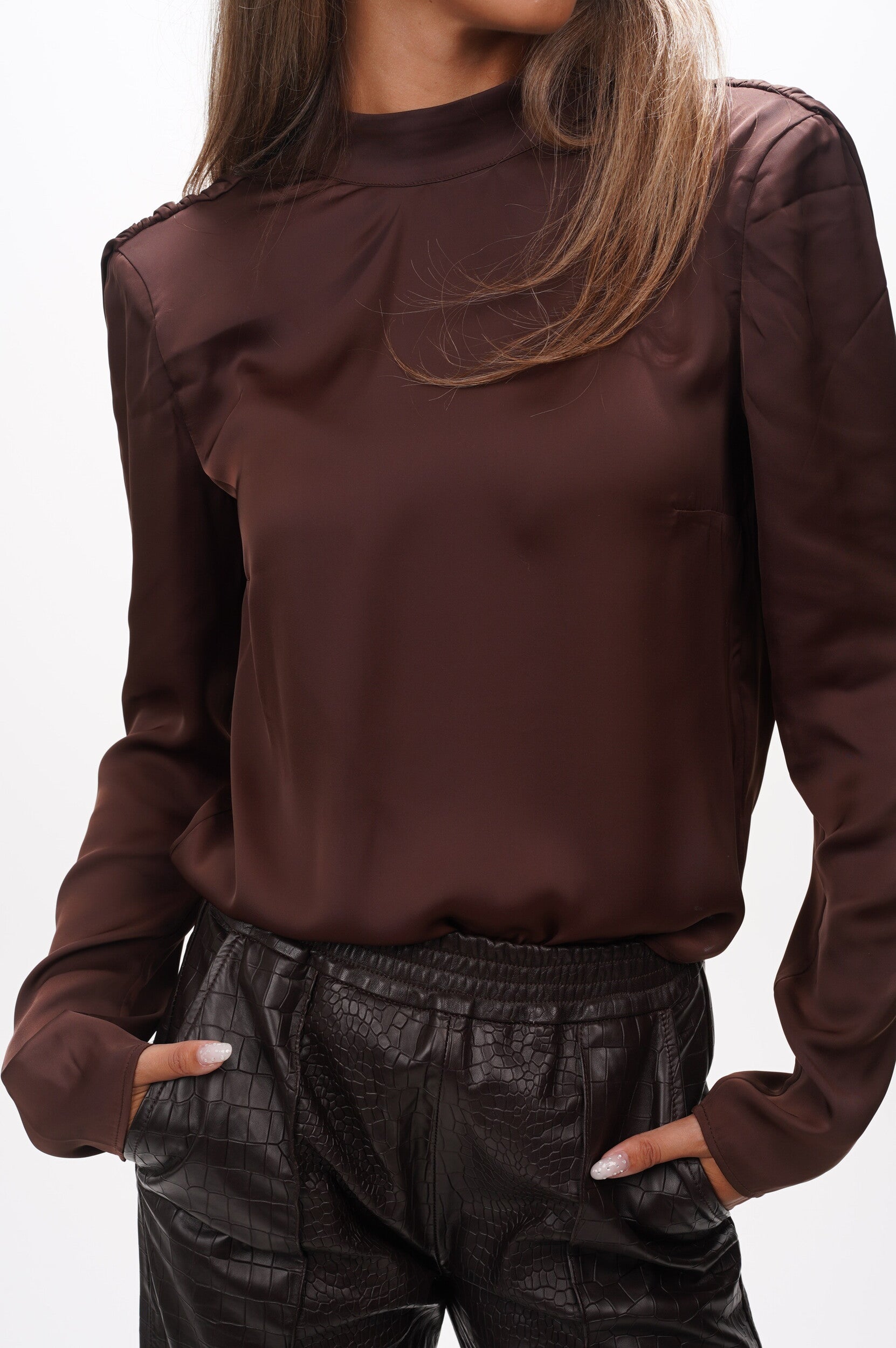 ROTATE Top Satin drapey back