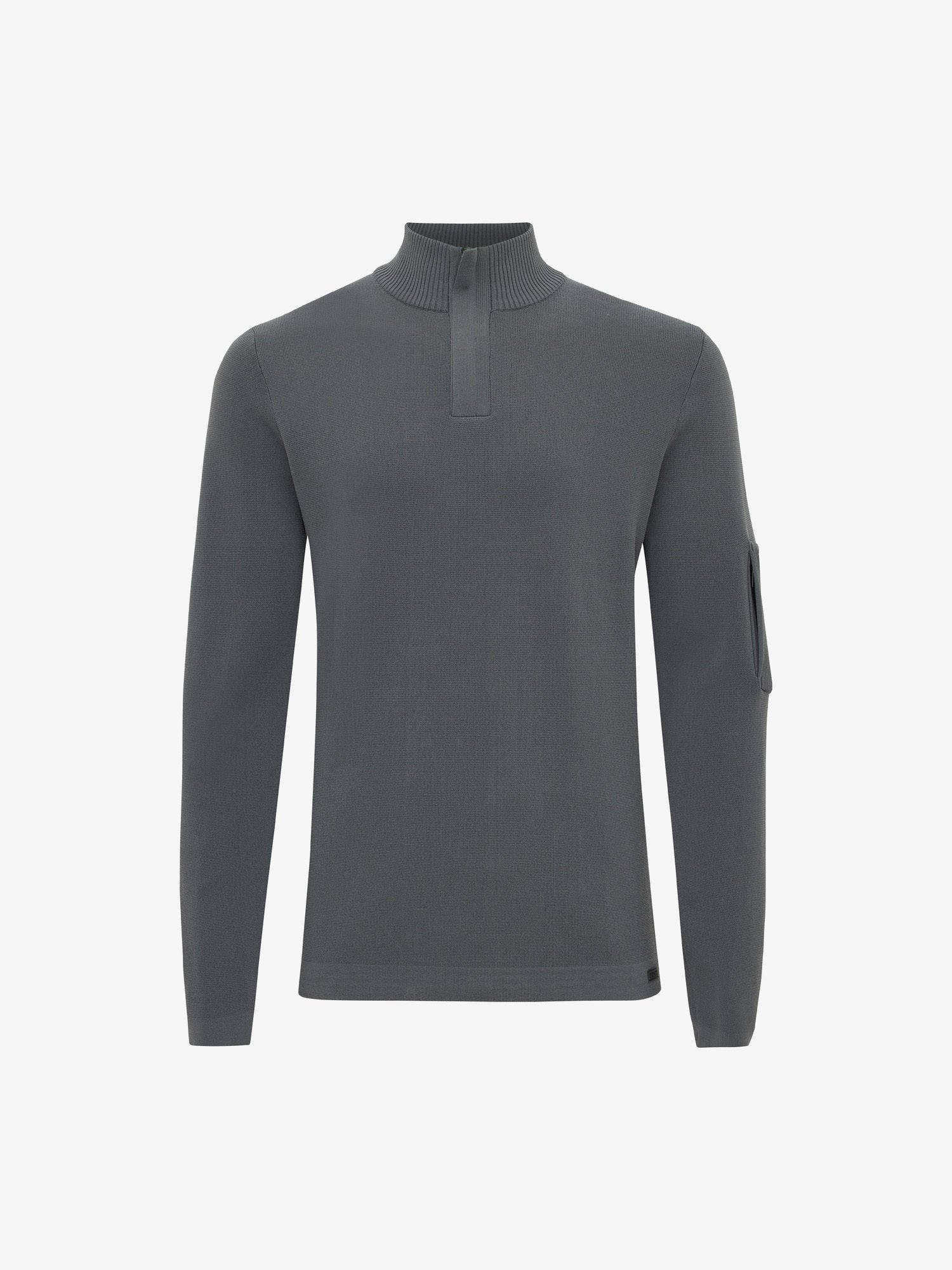GENTI Pull Turtle Zip LS Dark Grey