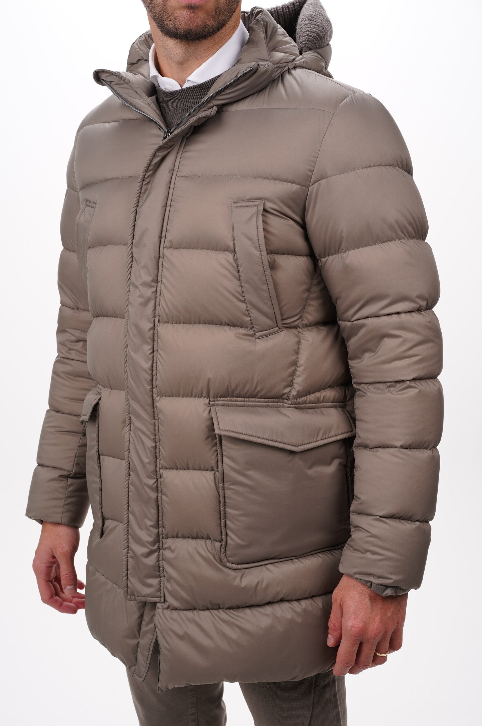 HERNO Coat Mens woven half coat
