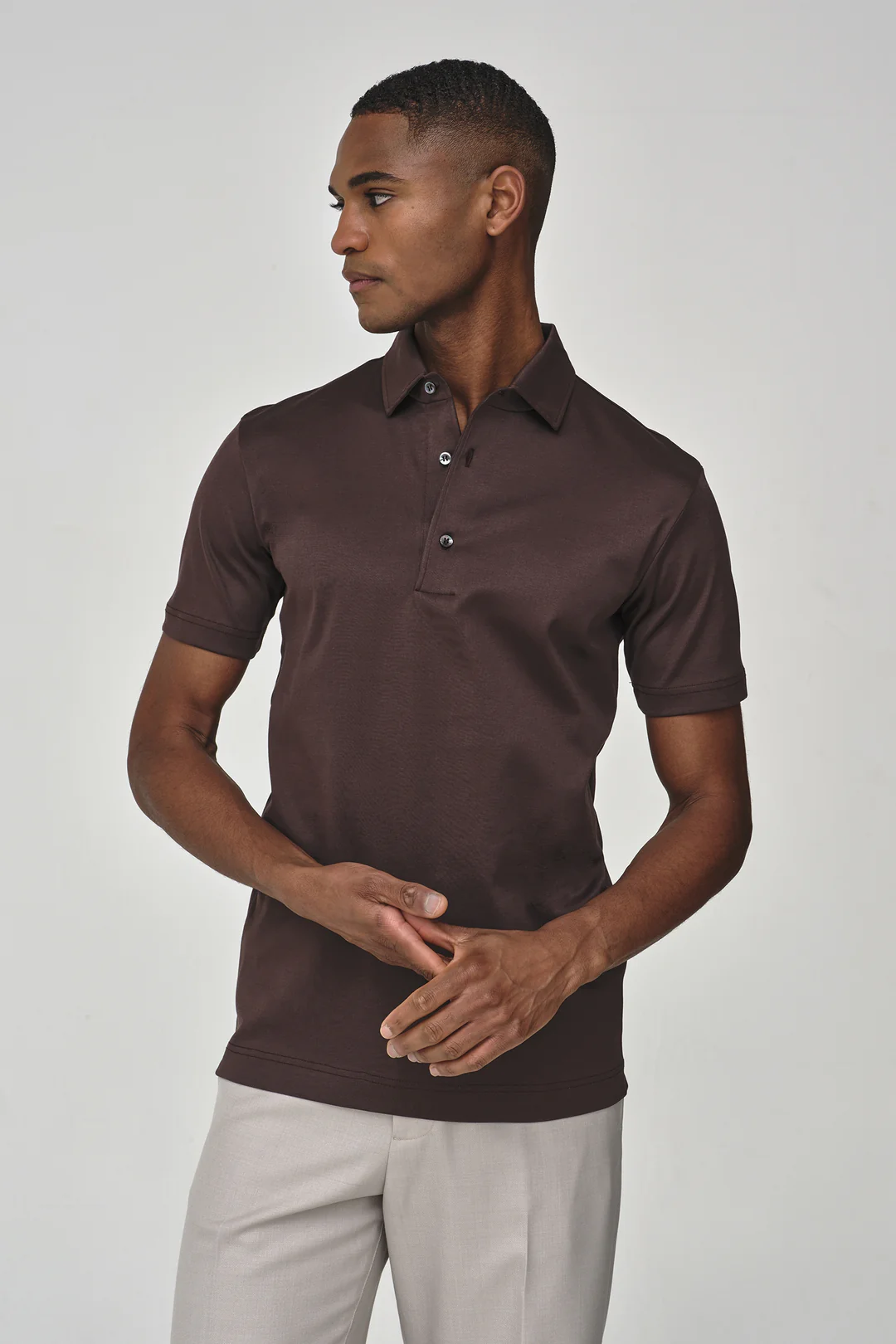 VALENZA Polo Supima polo Brown