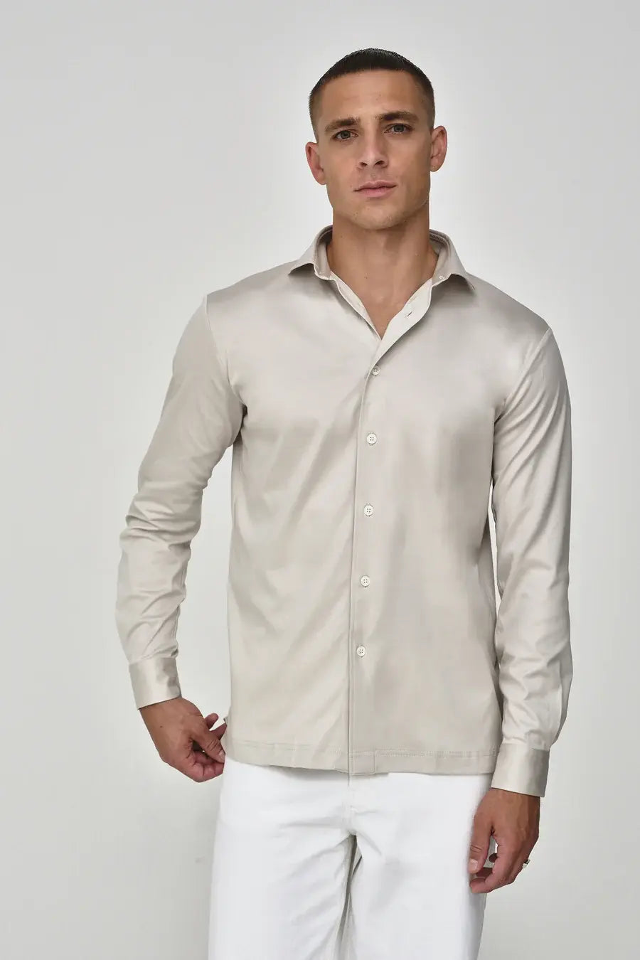 VALENZA Shirt Shirt L/S Pearl Grey