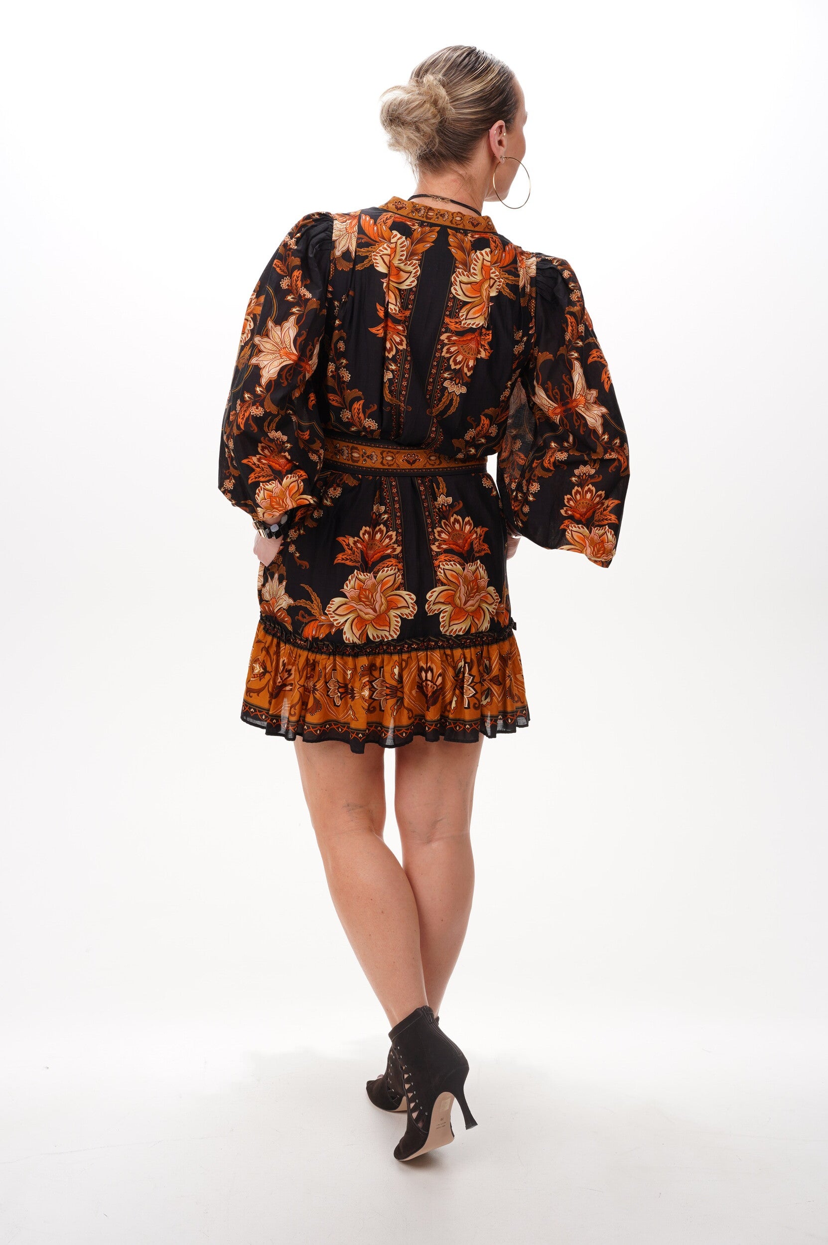FARM RIO Dress Majestic garden black mini
