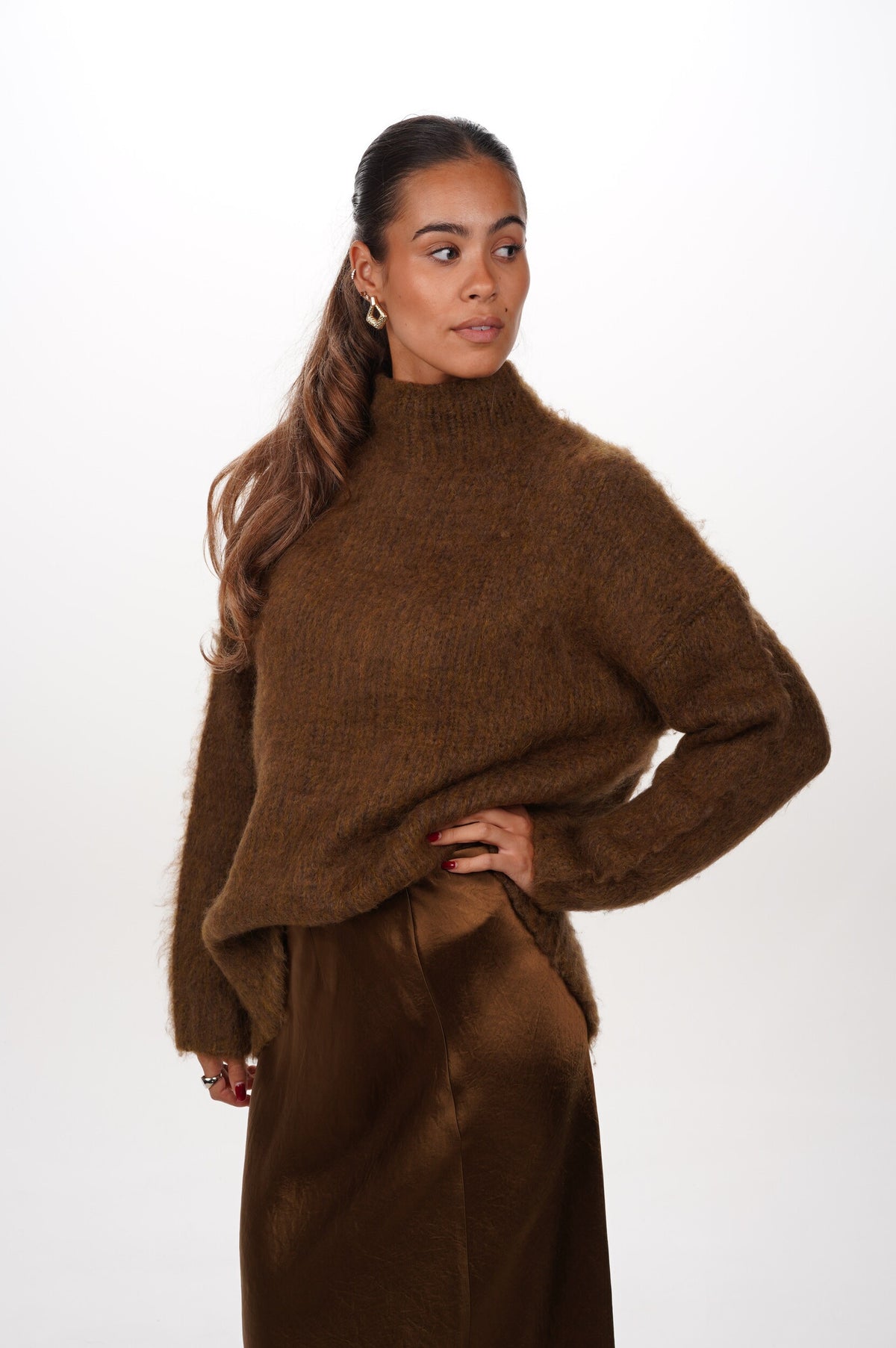 VINCE Pull OVERSIZED BRUSHED MOCK NK