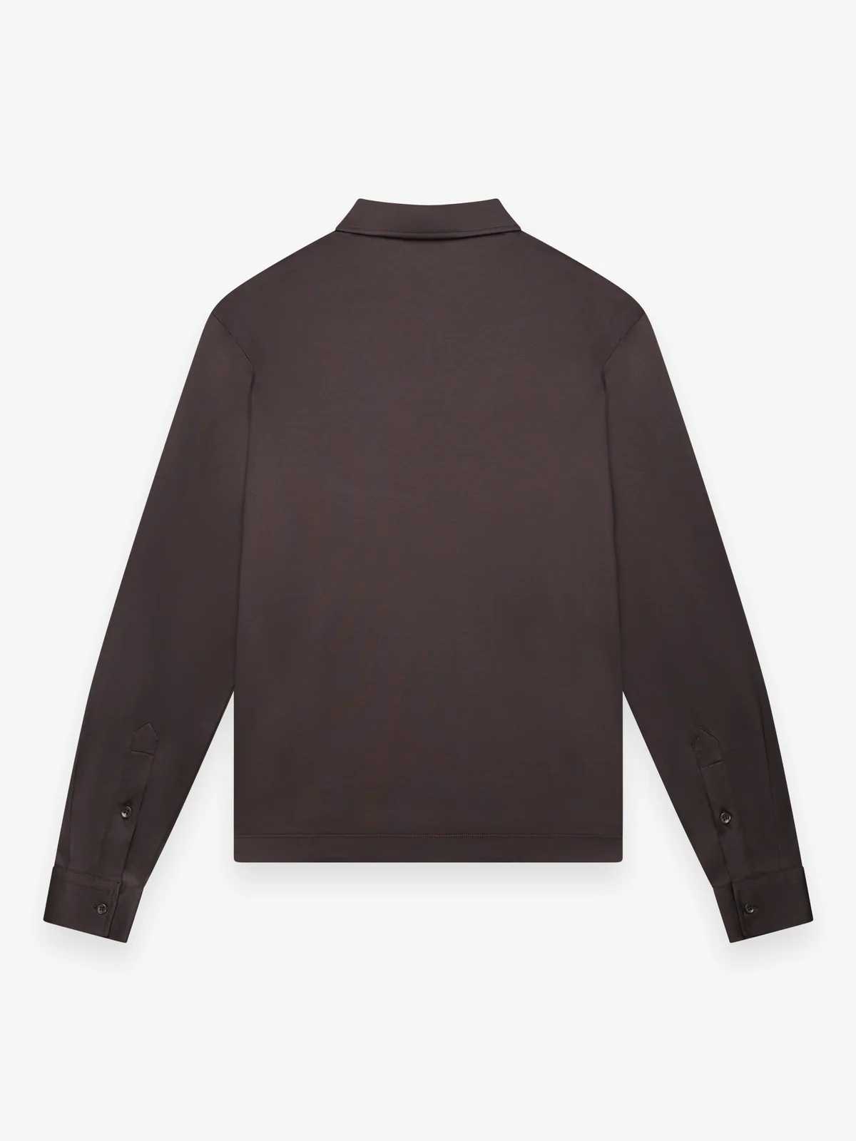 VALENZA Polo Supima Polo Zip Collar L/S Ebony Brown