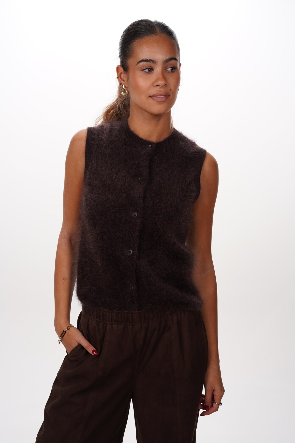 L'ÃME Pull Celie Dark Earth