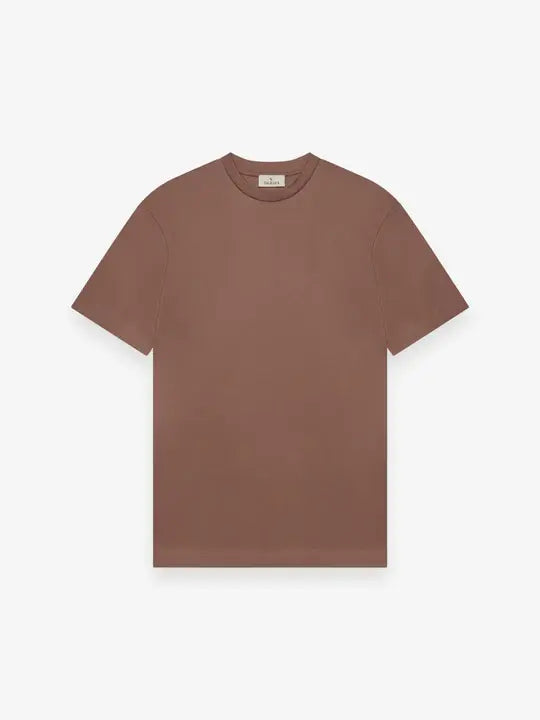 VALENZA T Shirt interlock supima t-shirt corteccia brown