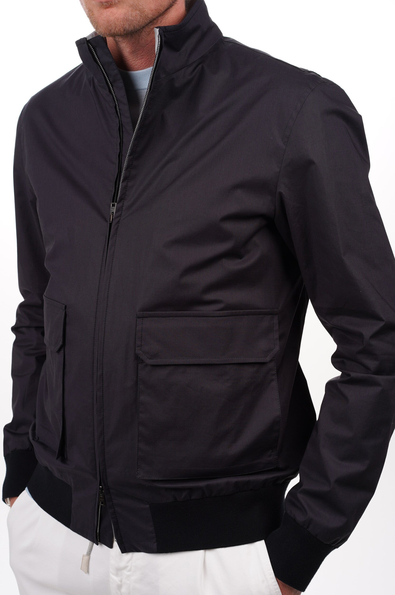 HERNO Jack Men's Woven Jacket Blue