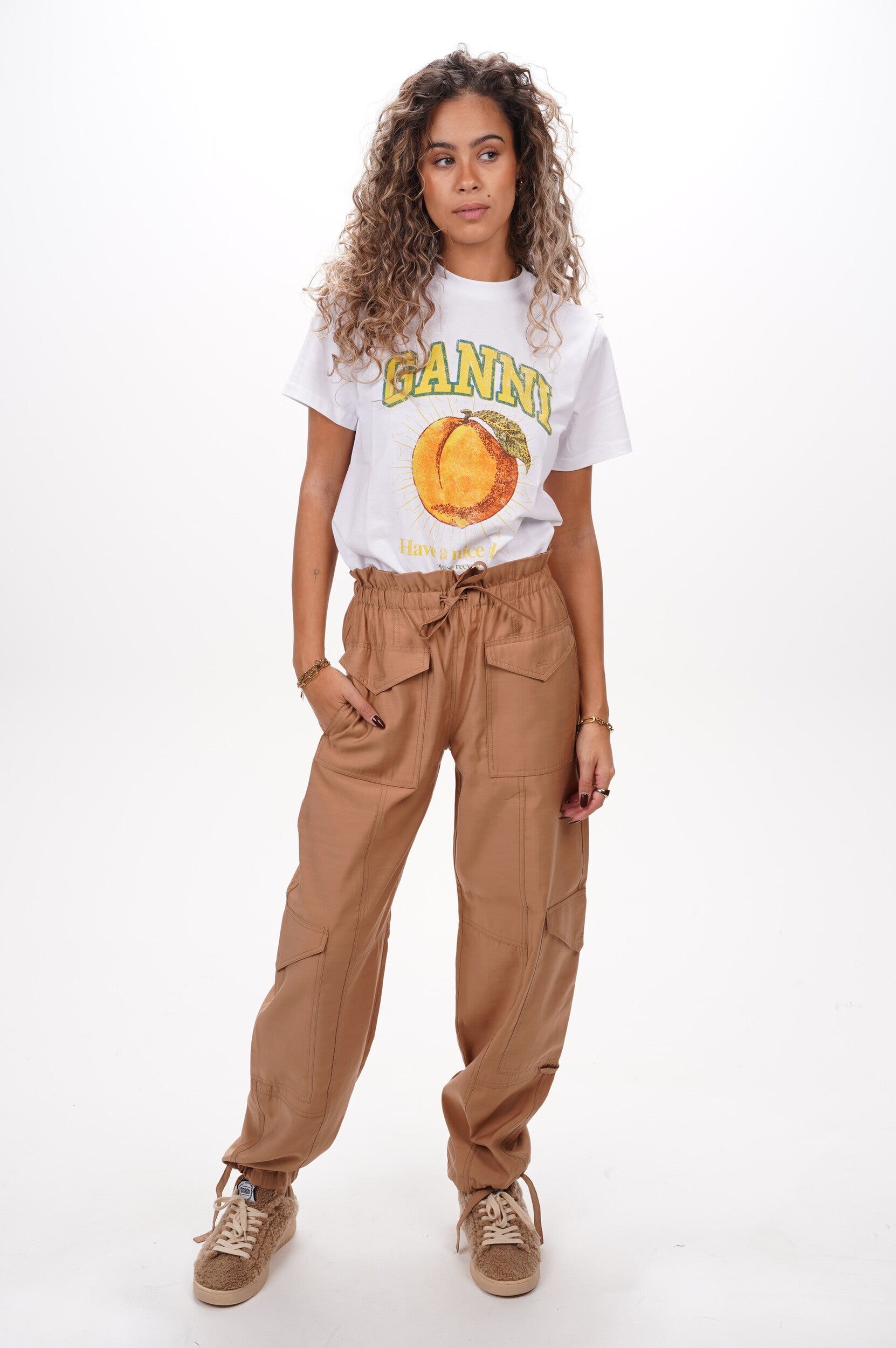 GANNI Trousers High waist pocket pants