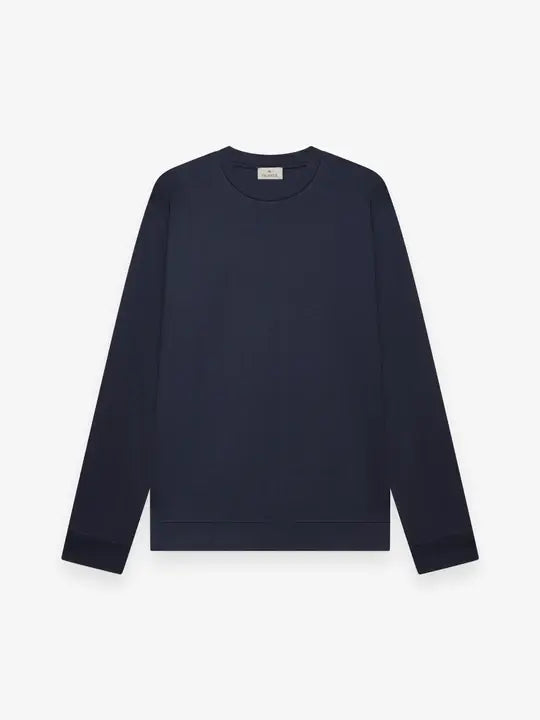 VALENZA Pull Heavy Supima Sweater Navy