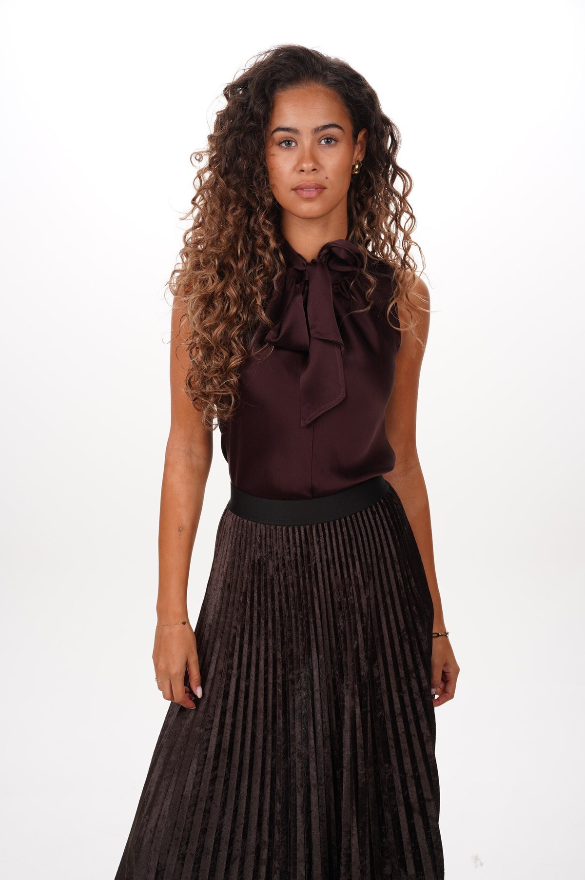 FORTE FORTE Top Silk satin lavallisre 