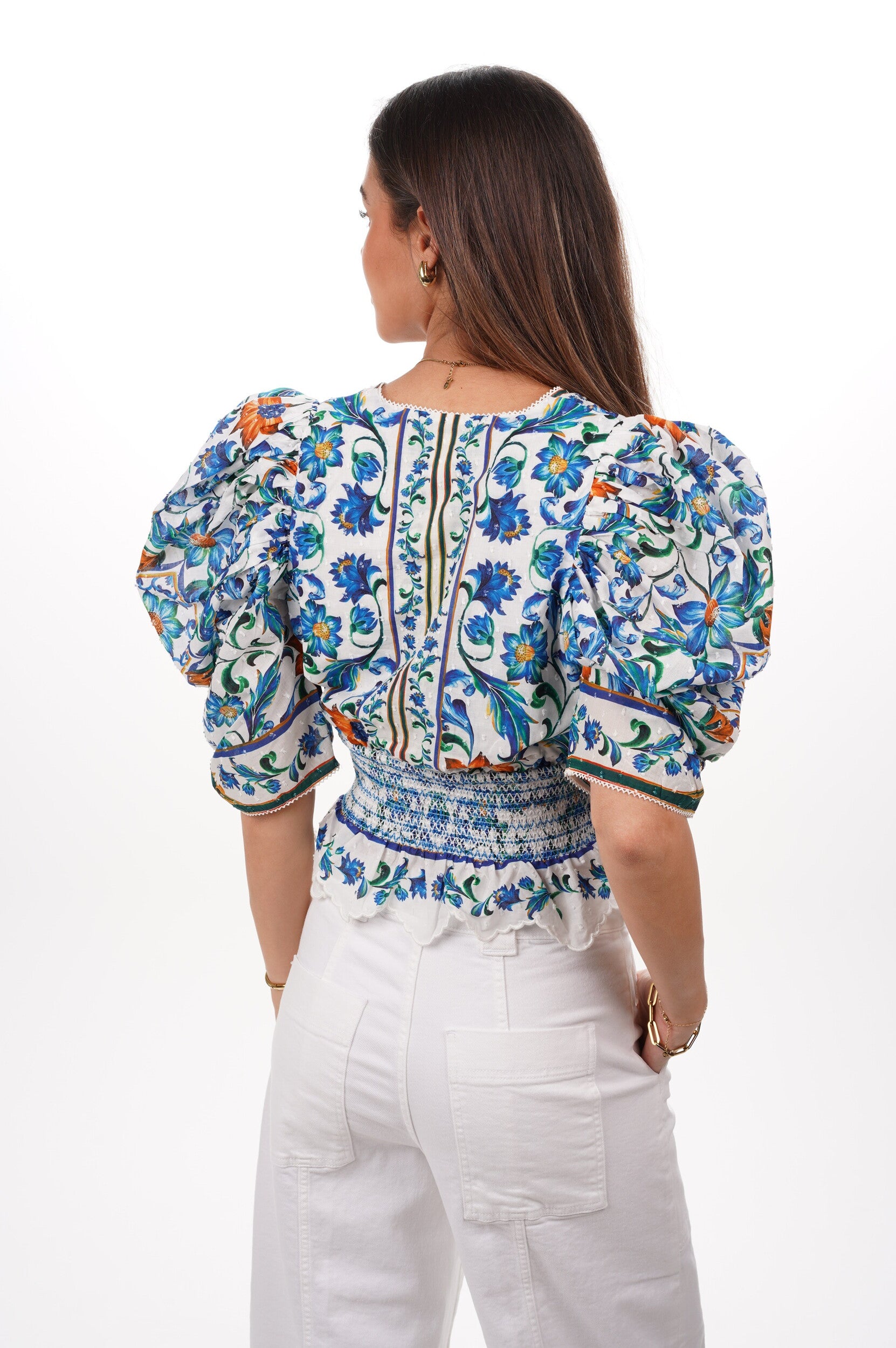 FARM RIO Top Flora tile off-white