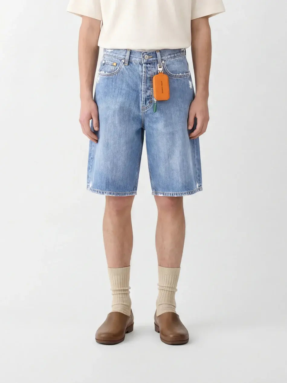 BRAMS FRUIT Shorts Denim Shorts Washed Indigo