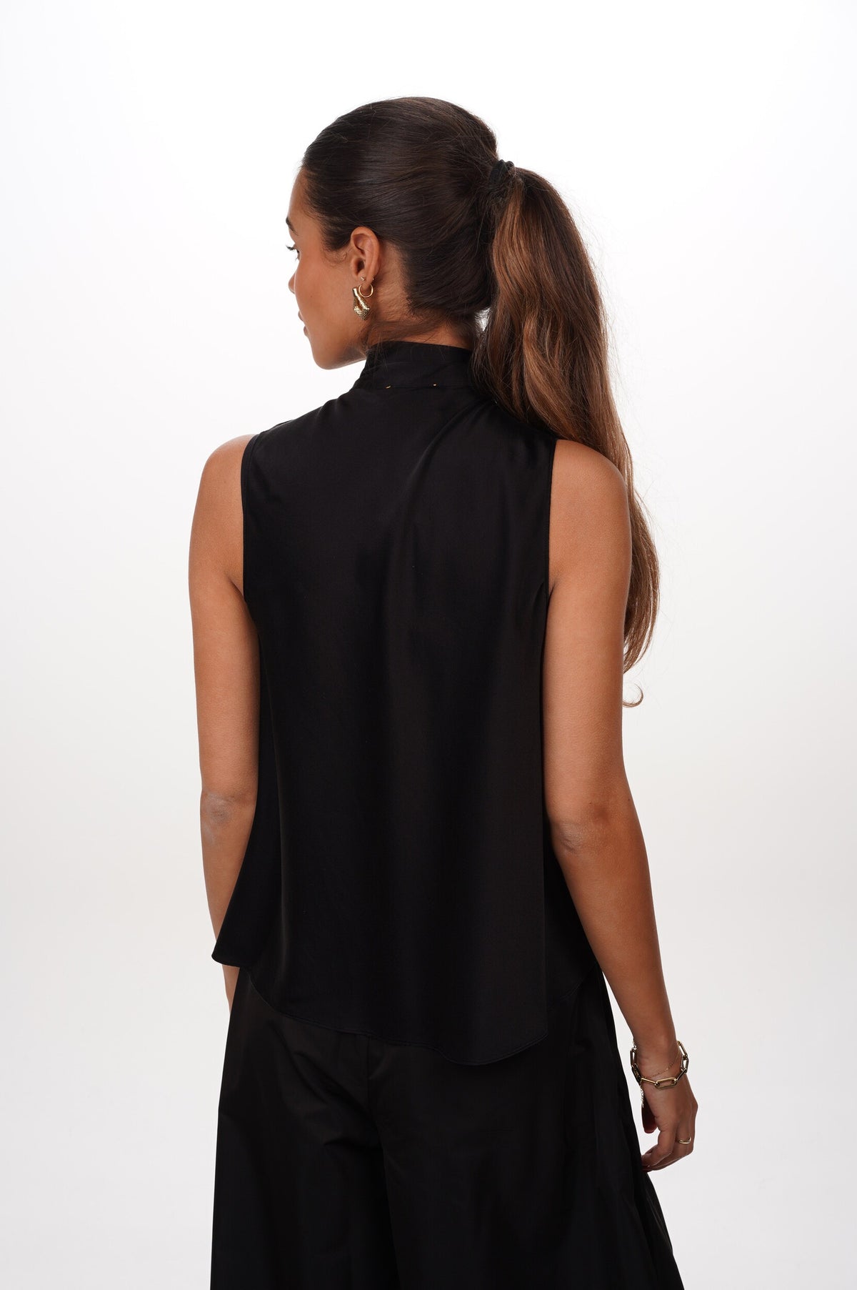 FORTE FORTE Top Silk satin lavallisre 