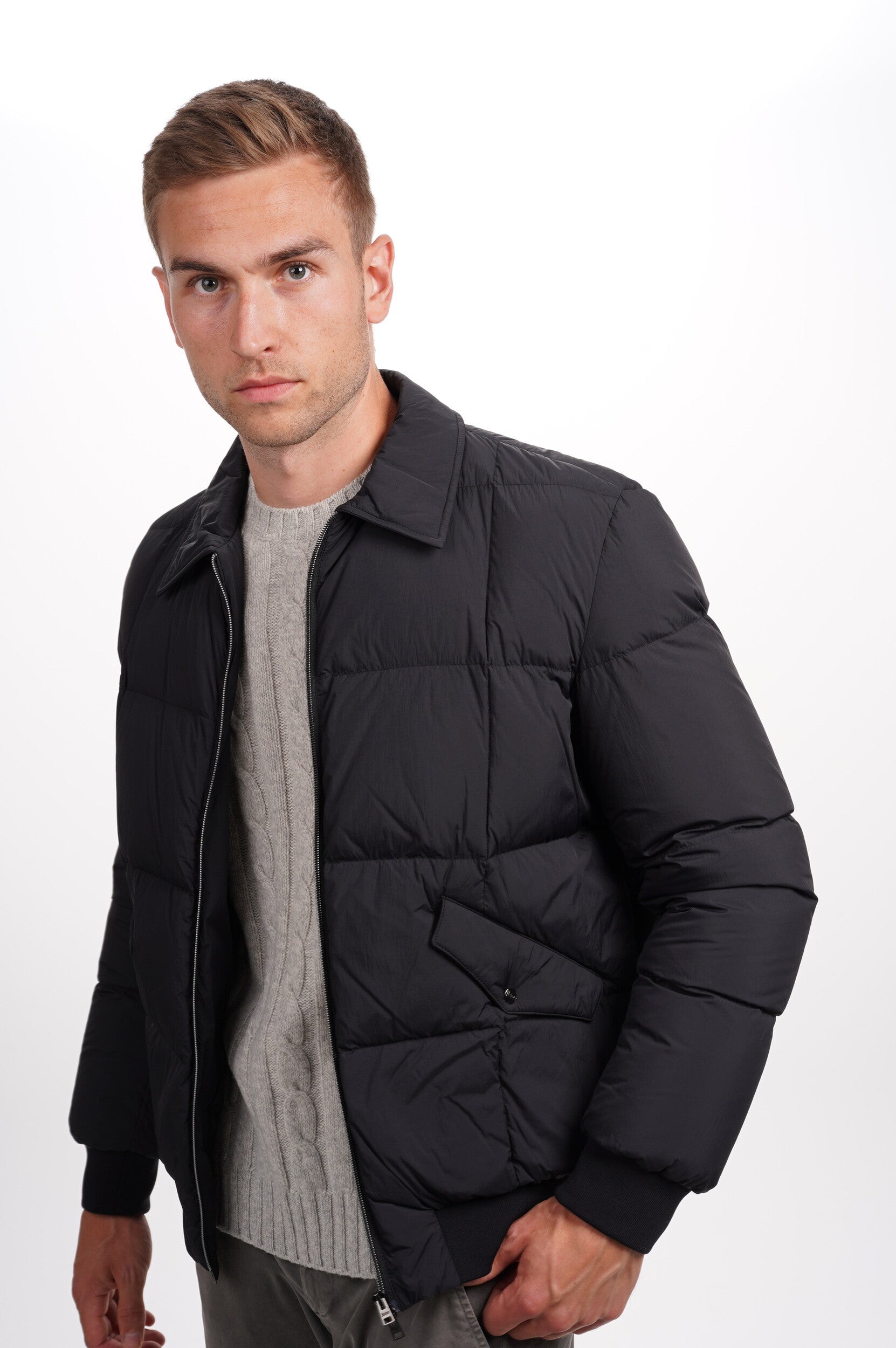 HERNO Jack Men's Woven Jacket Black