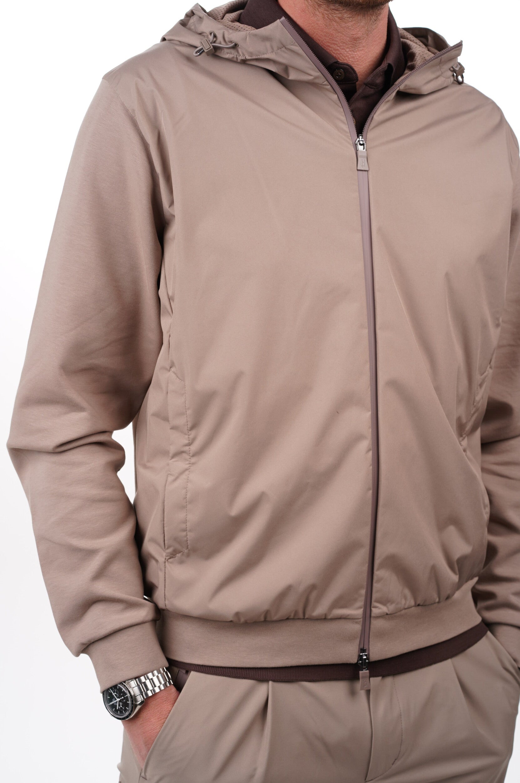 HERNO Cardigan Men's Knitted Cardigan Taupe