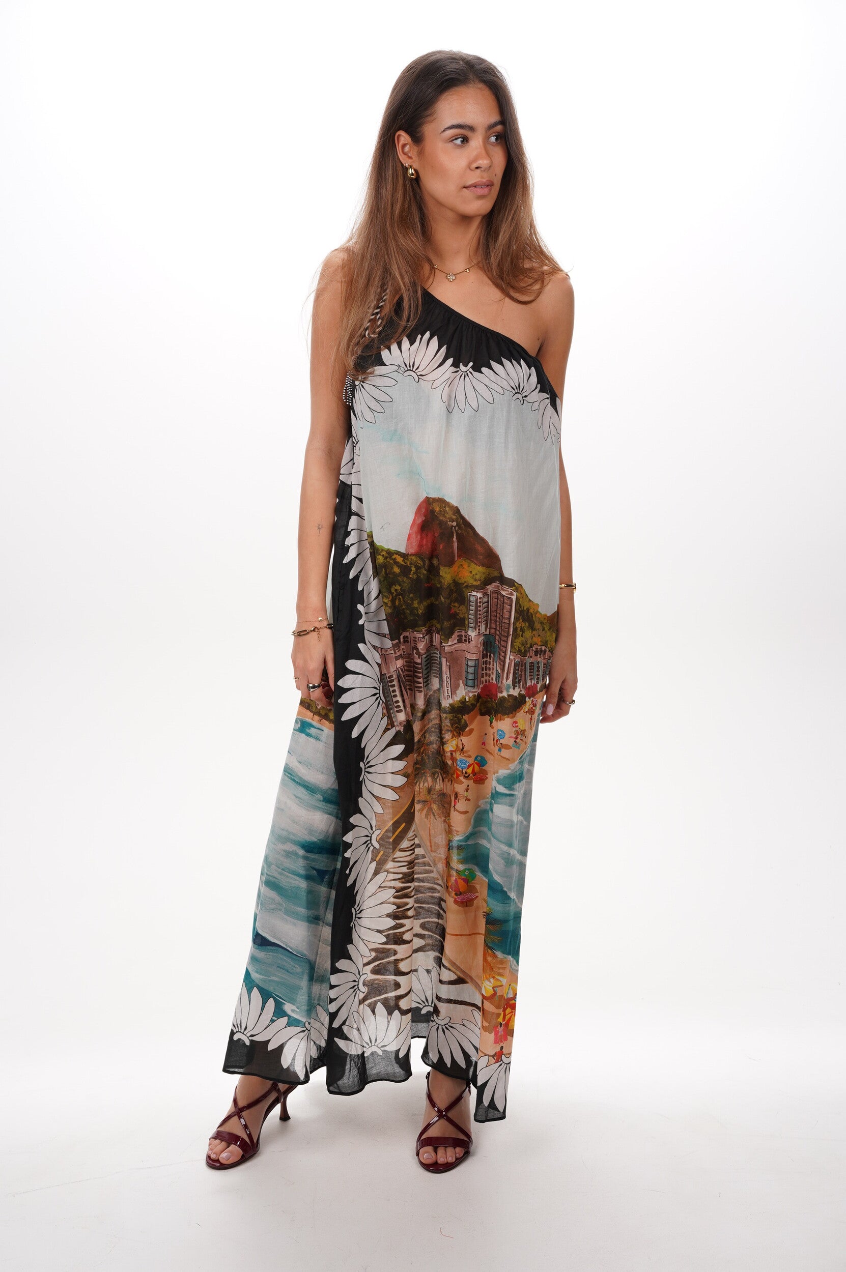 FARM RIO Dress Copacabana beach multicolored maxi