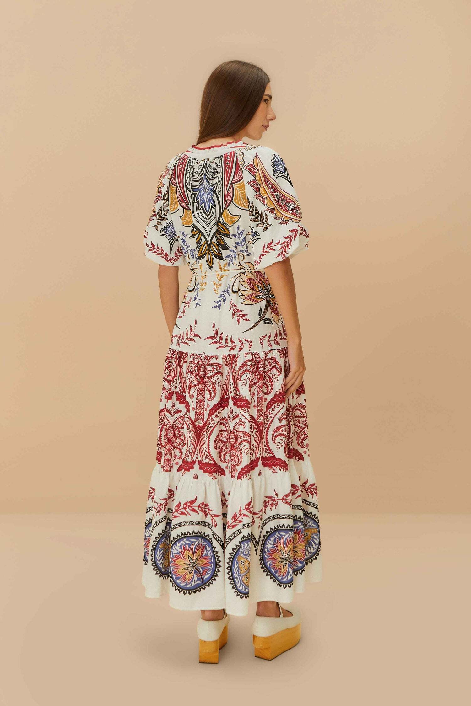 FARM RIO Dress Camafeu tropical boho glam