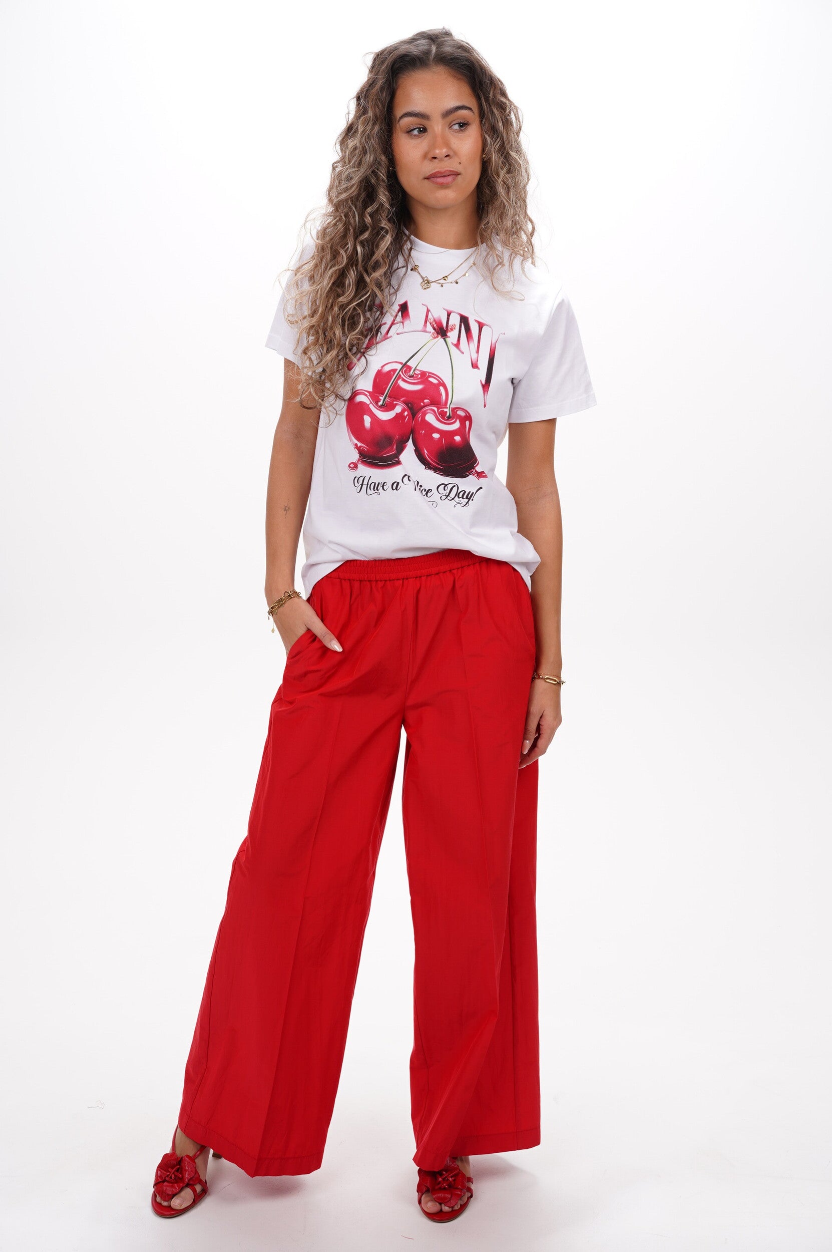 GANNI T Shirt Cherry relaxed