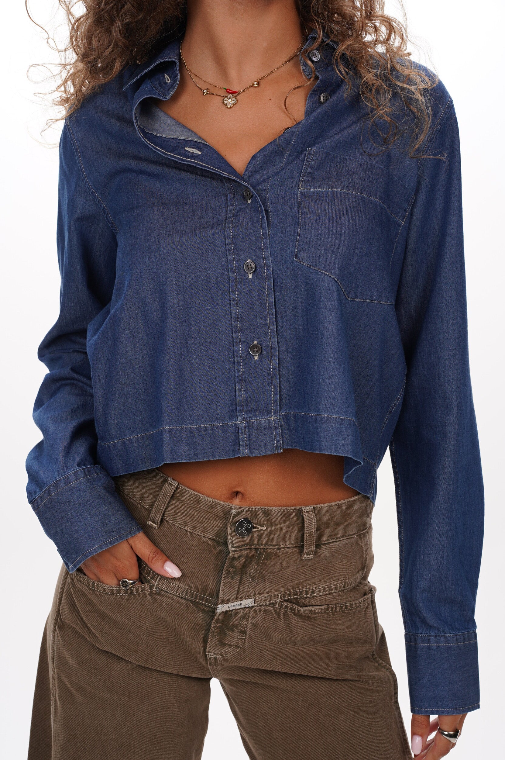 CLOSED Blouse Cropped classic
