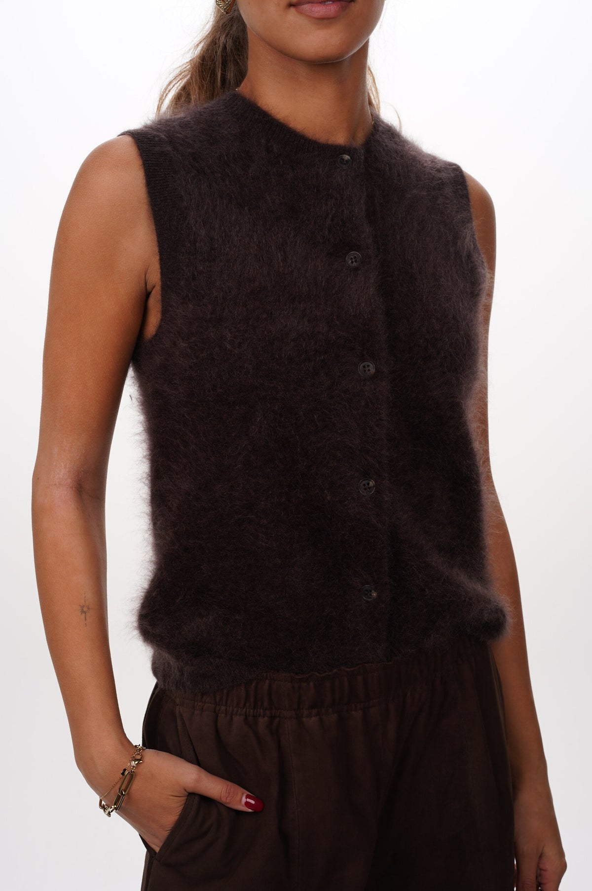 L'ÃME Pull Celie Dark Earth