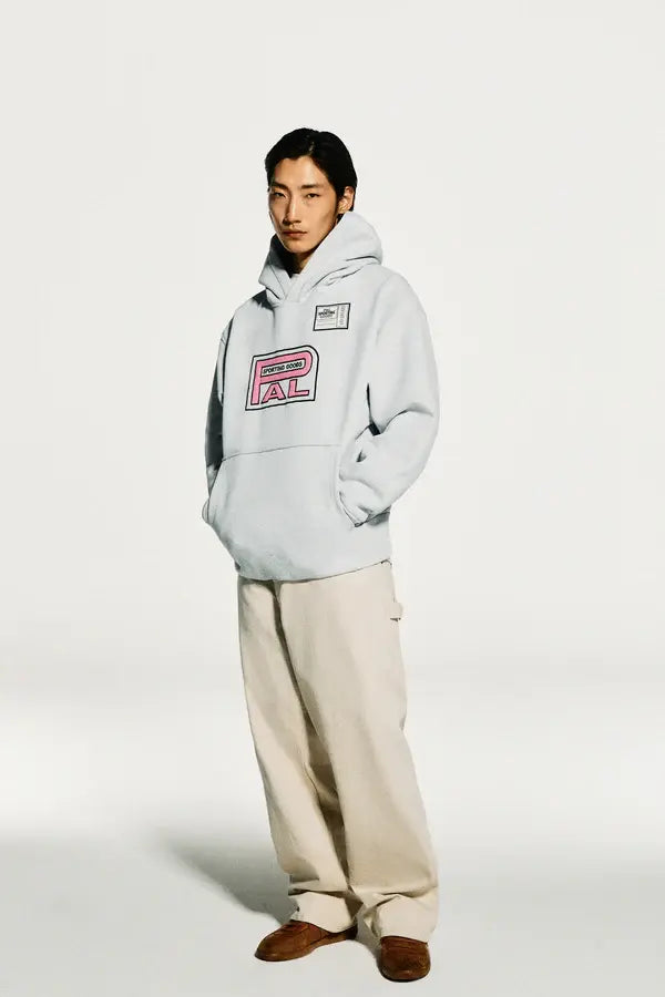 PAL SPORTING GOODS Pull Oval Course Hoody, Light Gray Marl